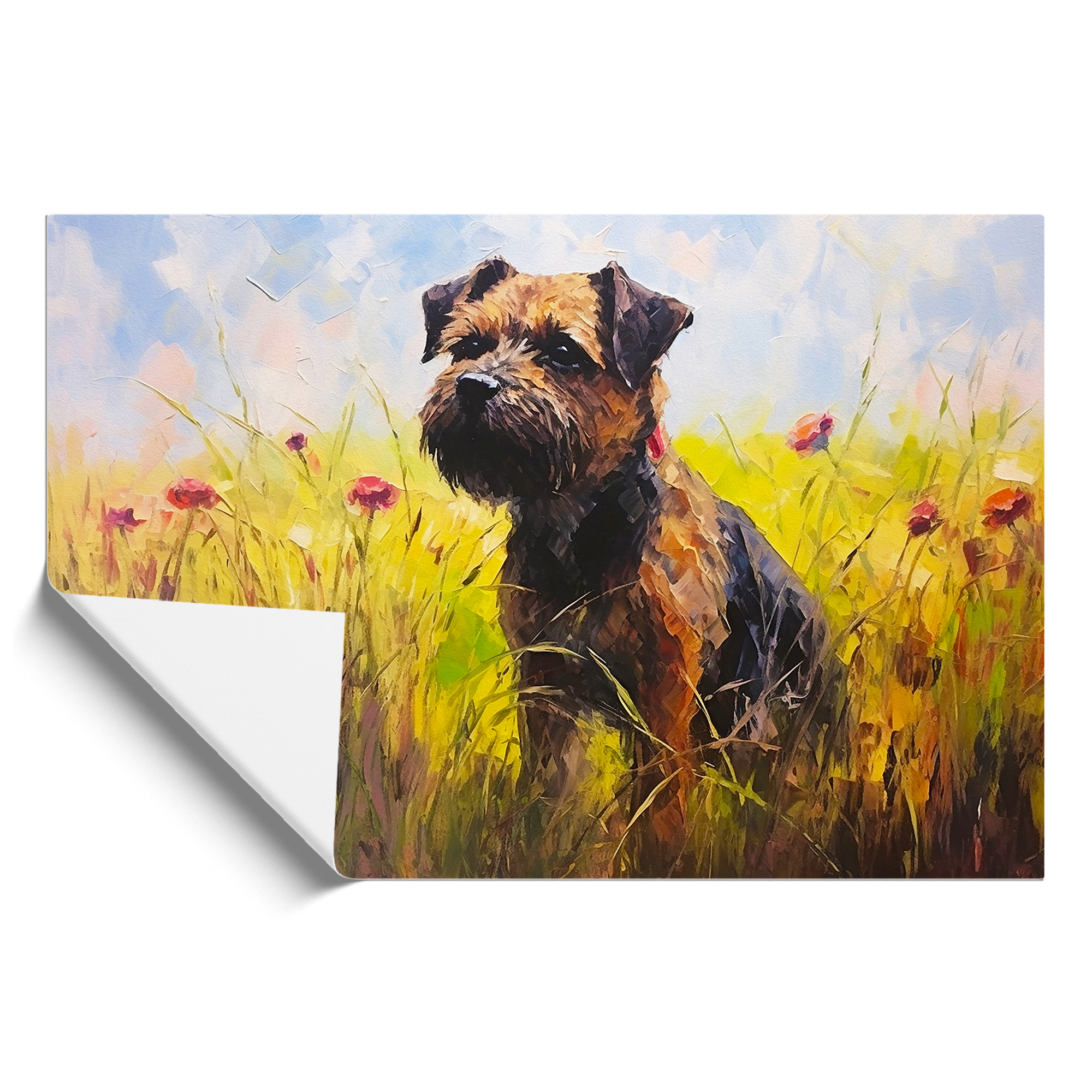 Border Terrier Dog Impressionism Framed Wall Art Poster Canvas Print Picture - Picture 9 of 9