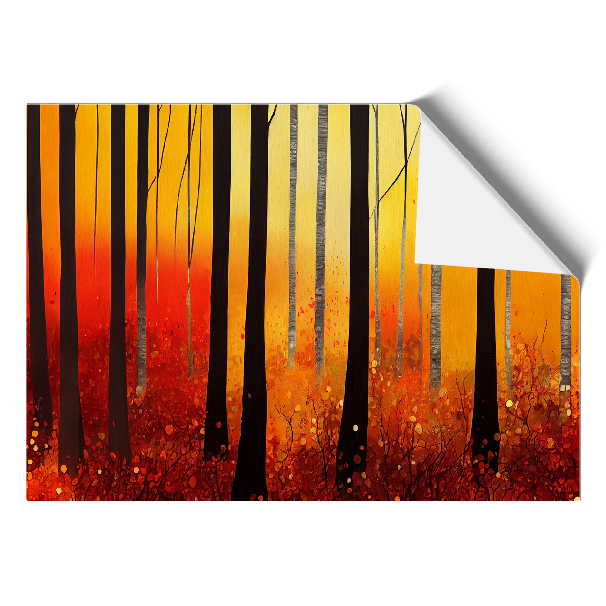 Bright Autumn Forest Wall Art Print Framed Canvas Picture Poster Decor