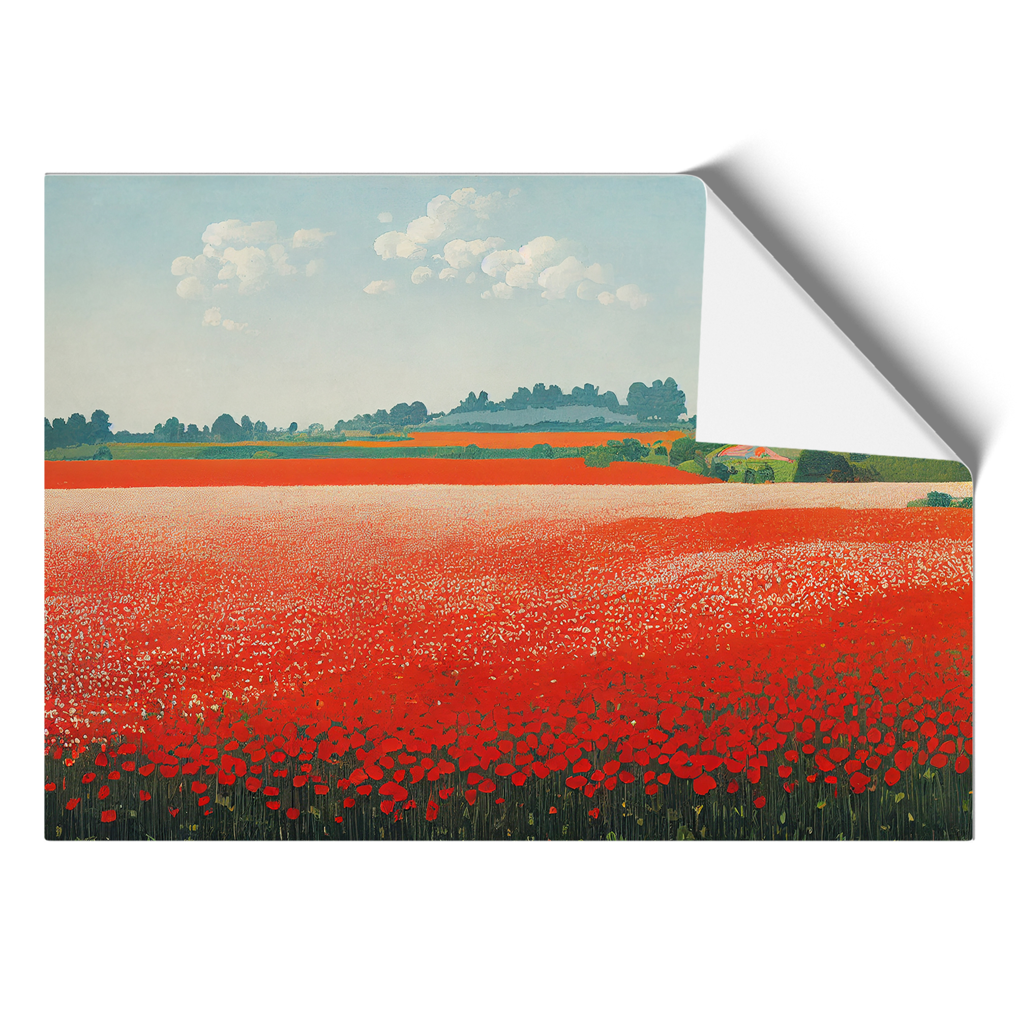 Bright Poppies Flowers Wall Art Print Framed Canvas Picture Poster Decor