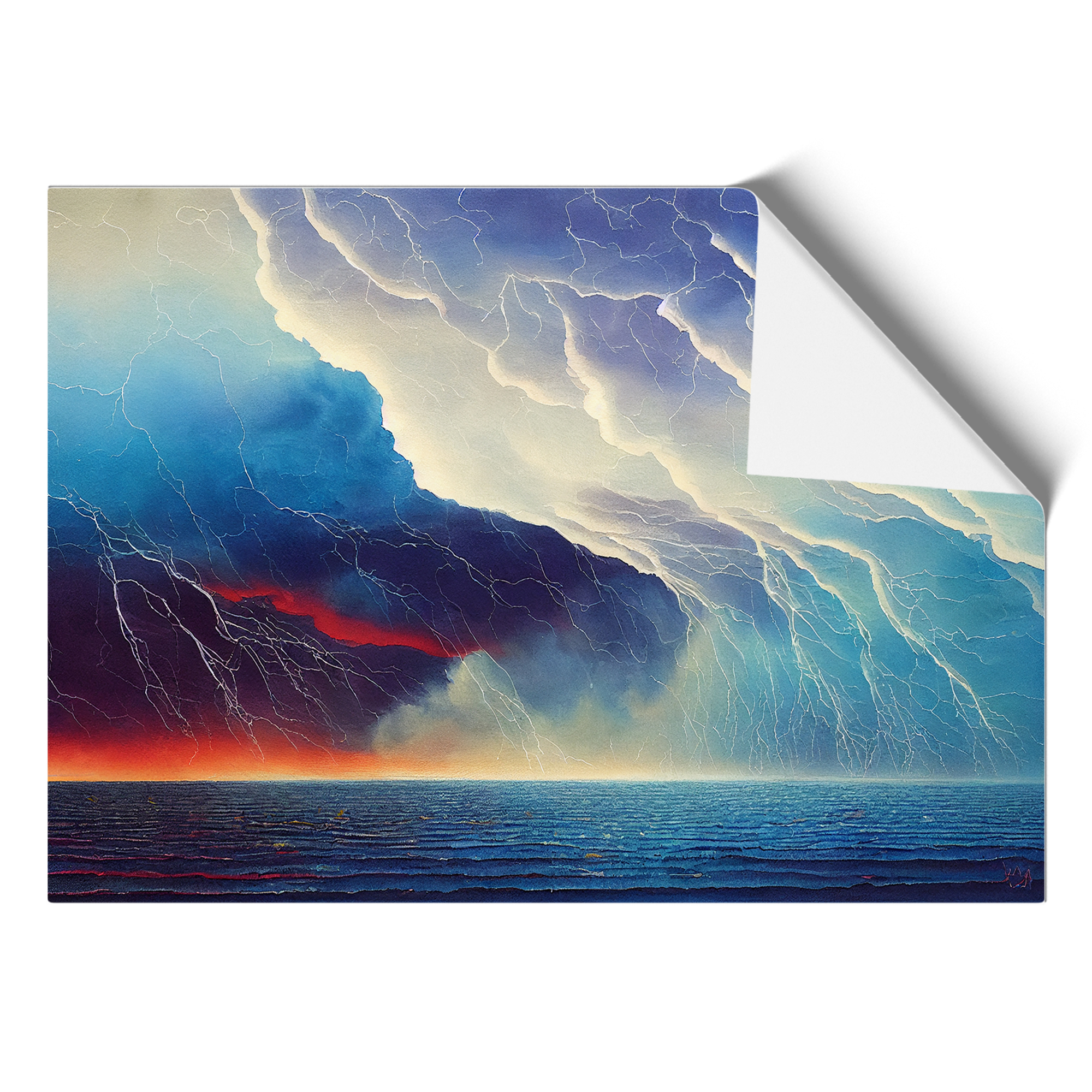 Compelling Thunderstorm Framed Canvas Wall Art Print Poster Picture, Home Decor - Picture 8 of 8