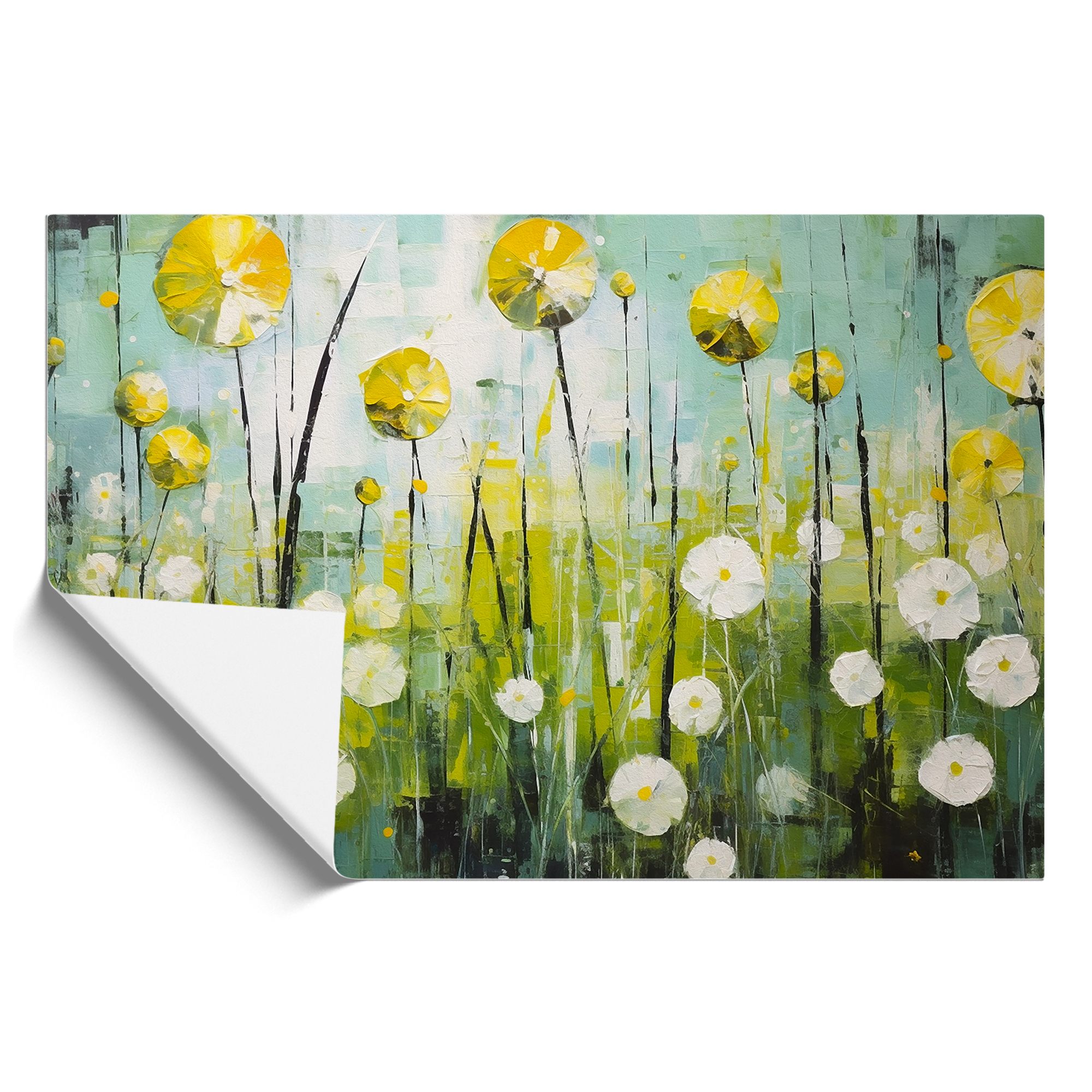 Pusteblume Palette Messer gerahmt Leinwand Wandbild Druck Poster Bild, Wohndeko - Bild 9 von 9