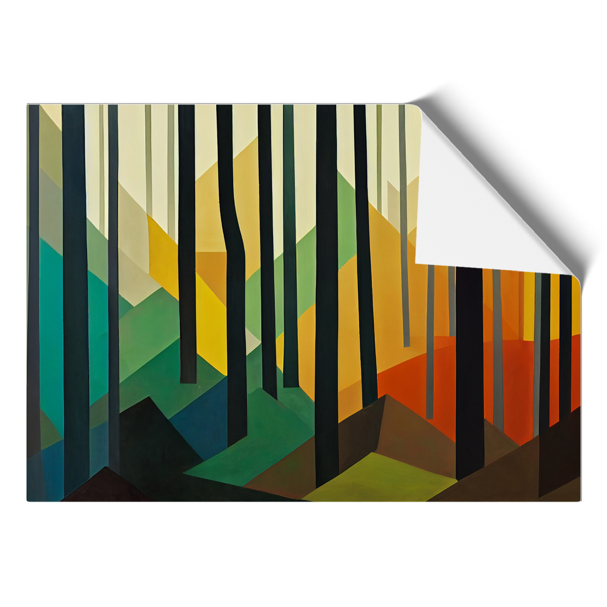 Extraordinary Abstract Forest Wall Art Print Framed Canvas Picture Poster Decor-image