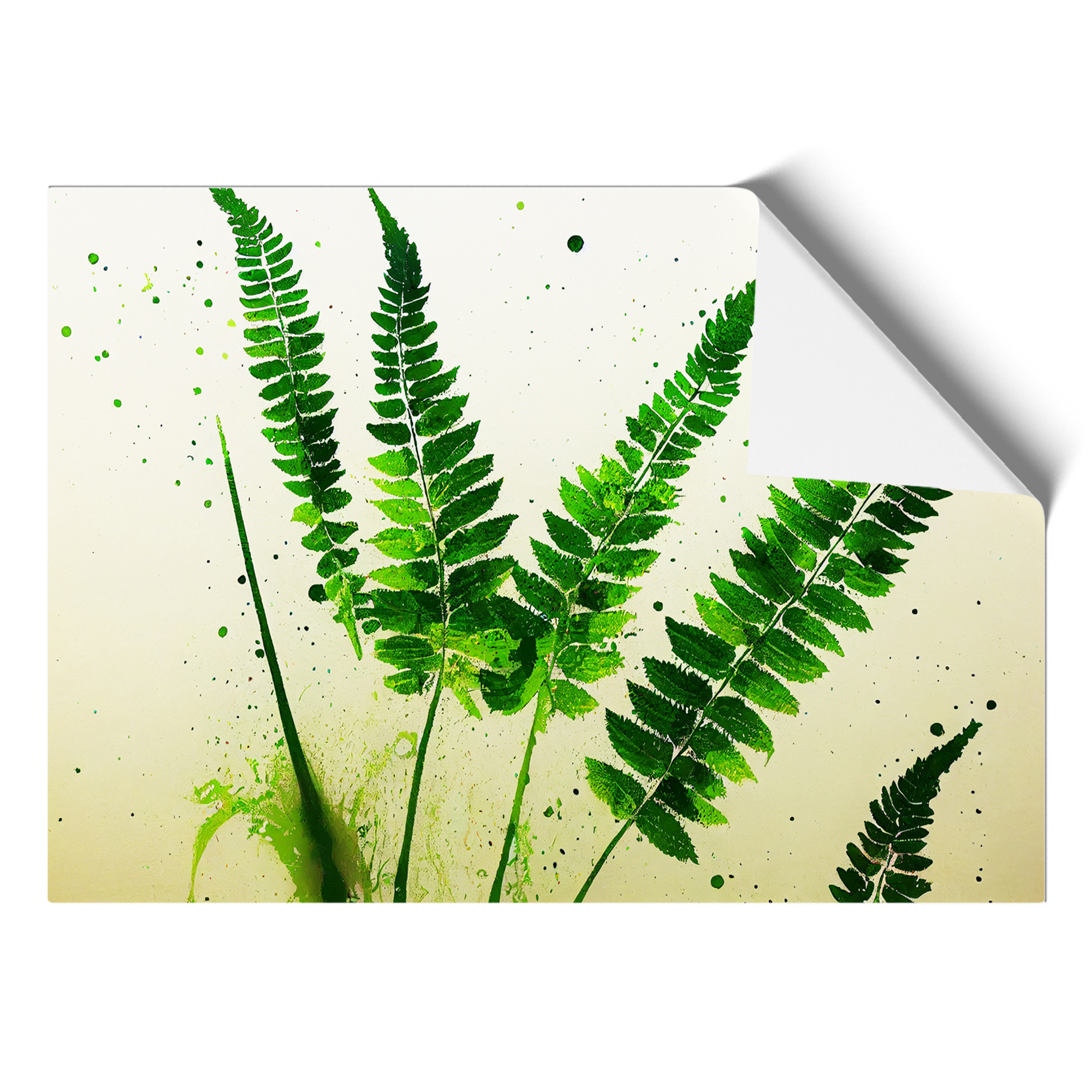 Farnblatt Splash Vol.3 Wandbild Kunstdruck gerahmt Leinwand Bild Poster Deko - Bild 8 von 8