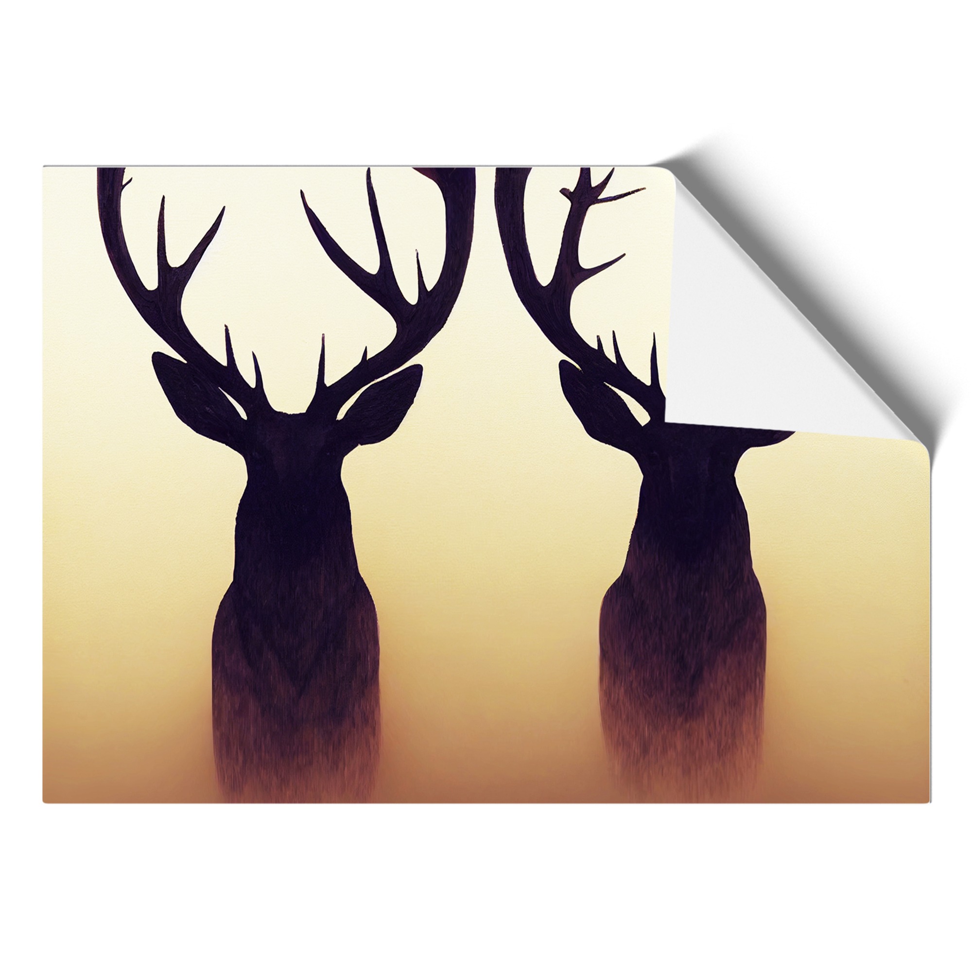 Fine Stags Wall Art Print Framed Canvas Picture Poster Home Decor Living Room-image