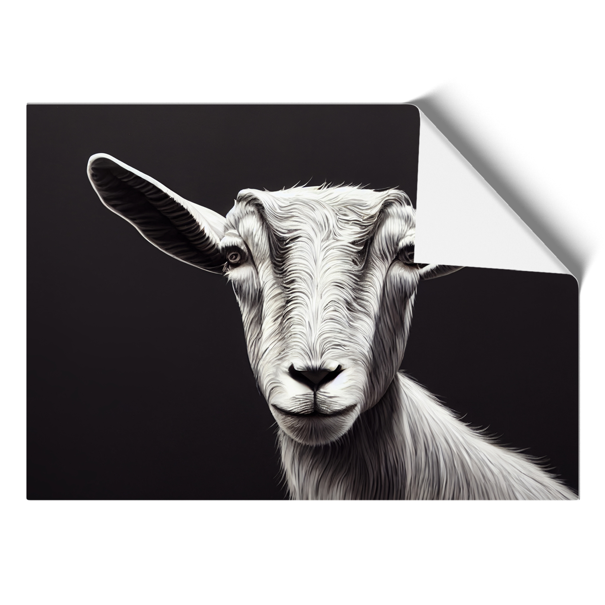 Ziegenportrait Vol.1 Gerahmte Leinwand Wandbild Kunstdruck Poster Bild, Wohndeko - Bild 8 von 8
