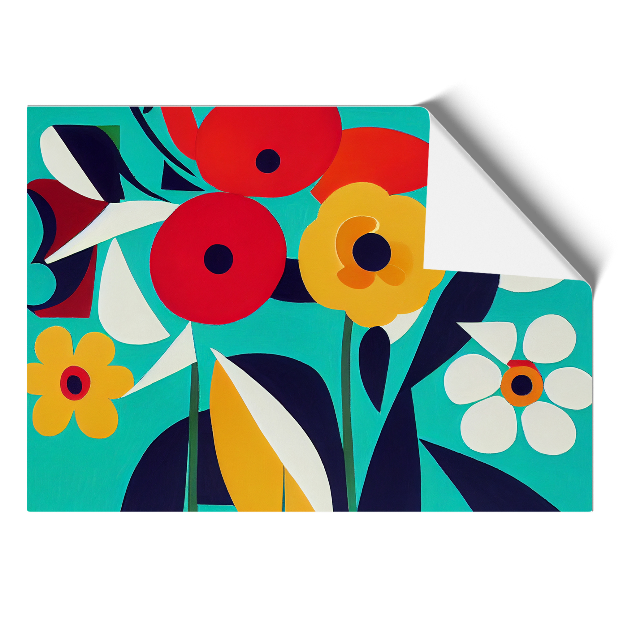 Inspiring Abstract Flowers Framed Canvas Wall Art Print Poster Picture - Picture 8 of 8