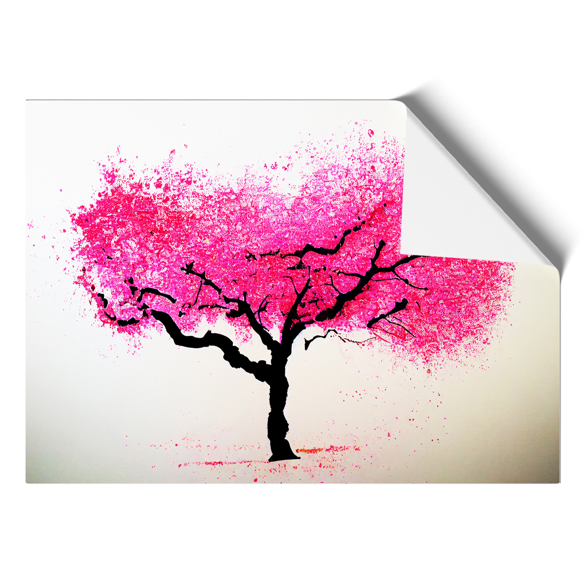 Inspiring Cherry Blossom Tree Abstract Framed Canvas Wall Art Print Picture - Picture 8 of 8