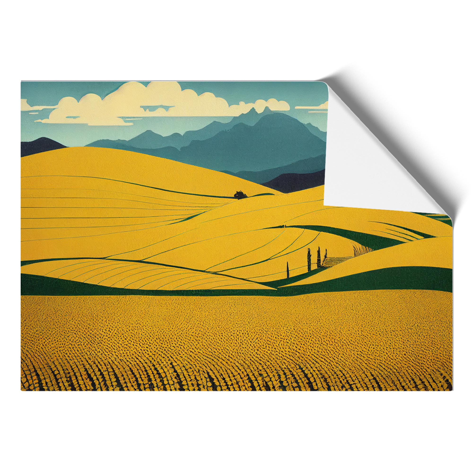 Faszinierendes Weizenfeld Wandbild Kunstdruck gerahmt Leinwand Bild Poster Deko - Bild 8 von 8