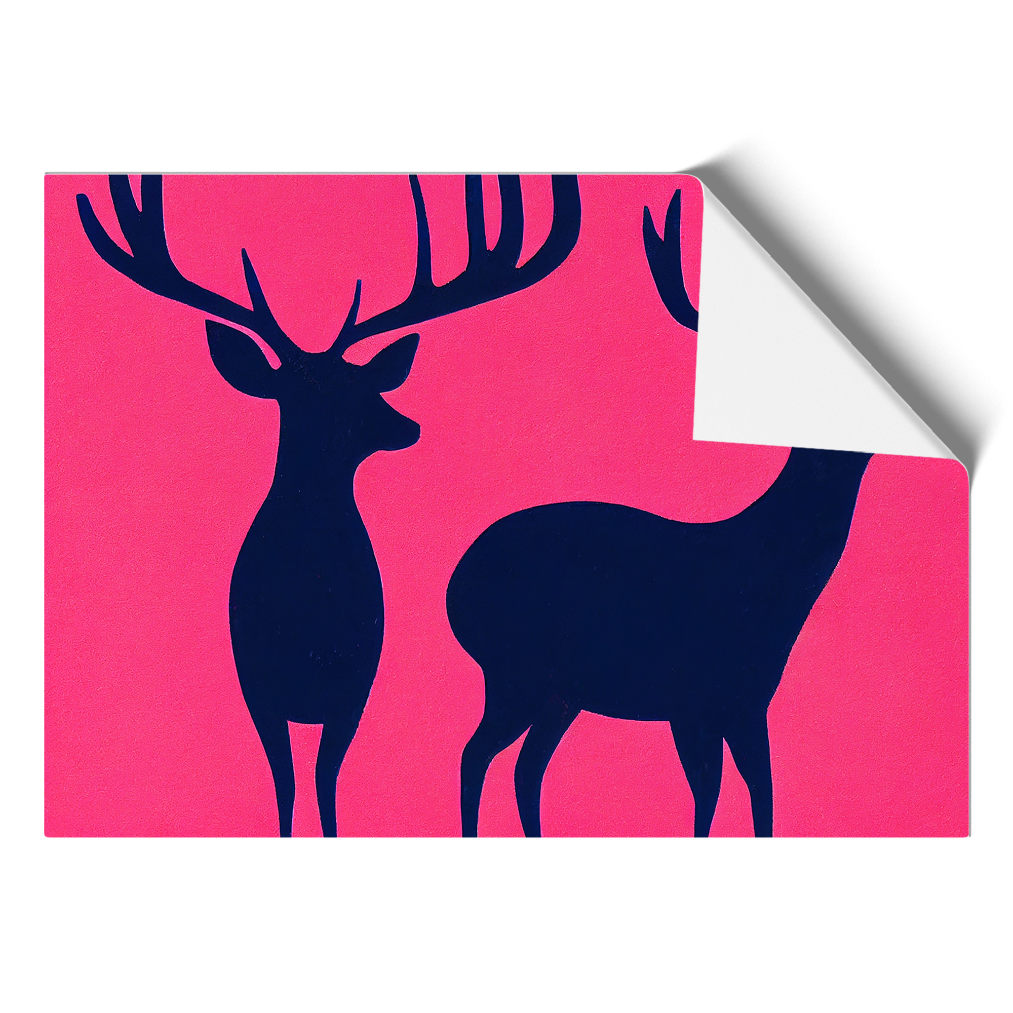 Striking Stags Abstract Wall Art Print Framed Canvas Picture Poster Decor-image