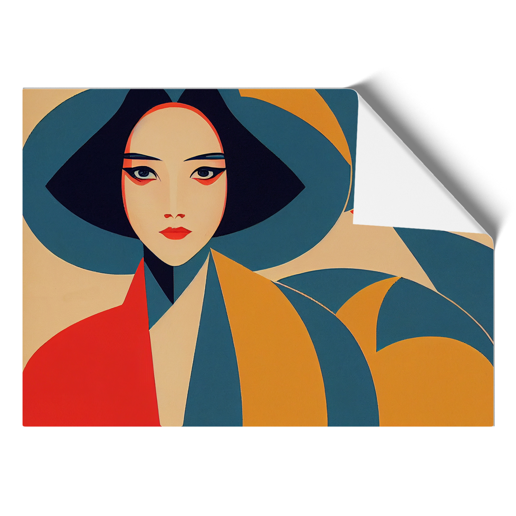 Woman Art Deco Style Framed Canvas Wall Art Print Poster Picture, Home Decor - Picture 8 of 8