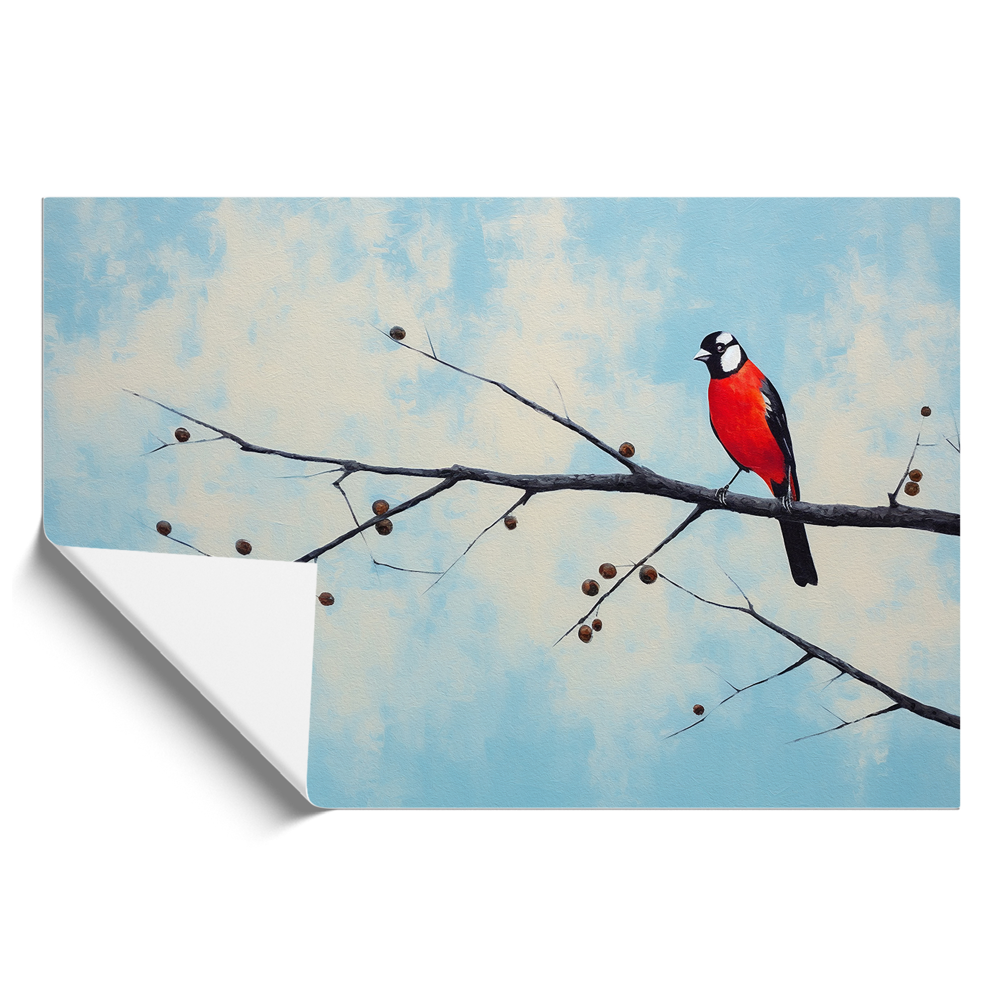 Woodpecker Minimalism Framed Wall Art Poster Canvas Print Picture Home Painting - Picture 8 of 8