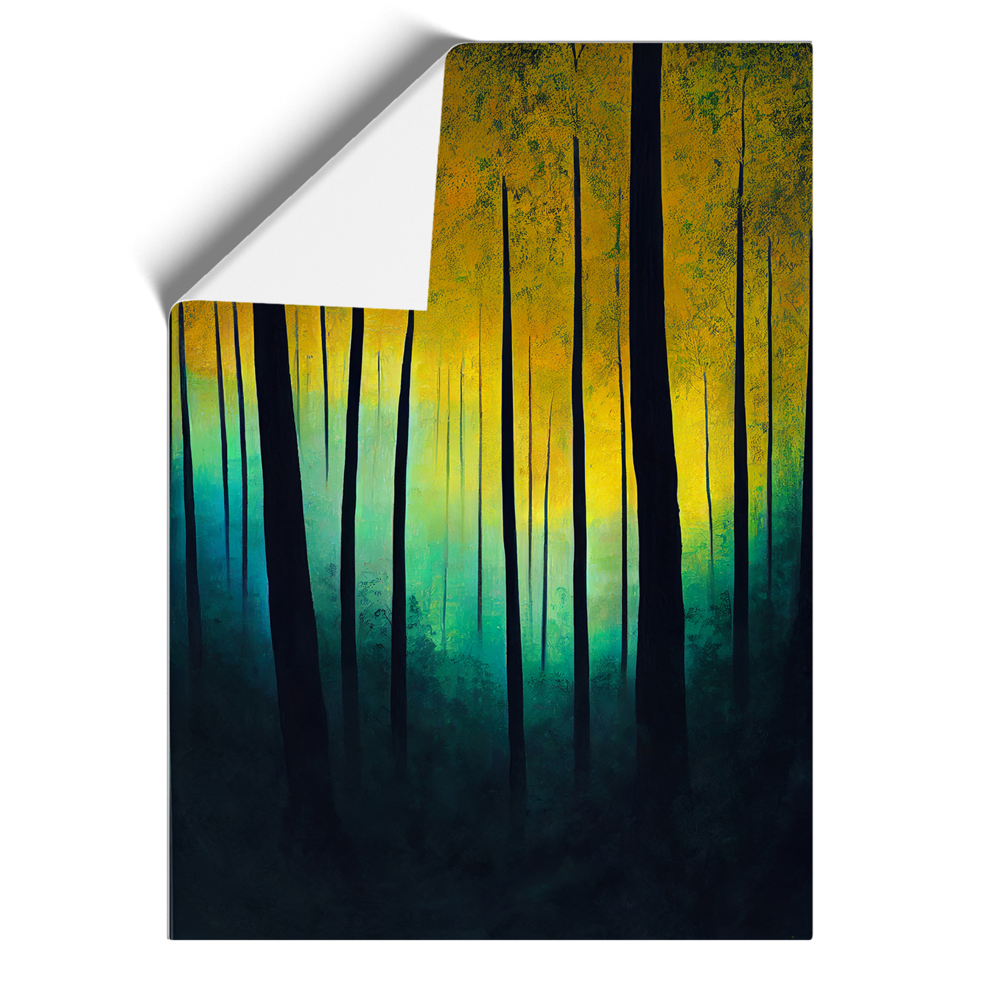 A Remarkable Forest Abstract Wall Art Print Framed Canvas Picture Poster Decor-image