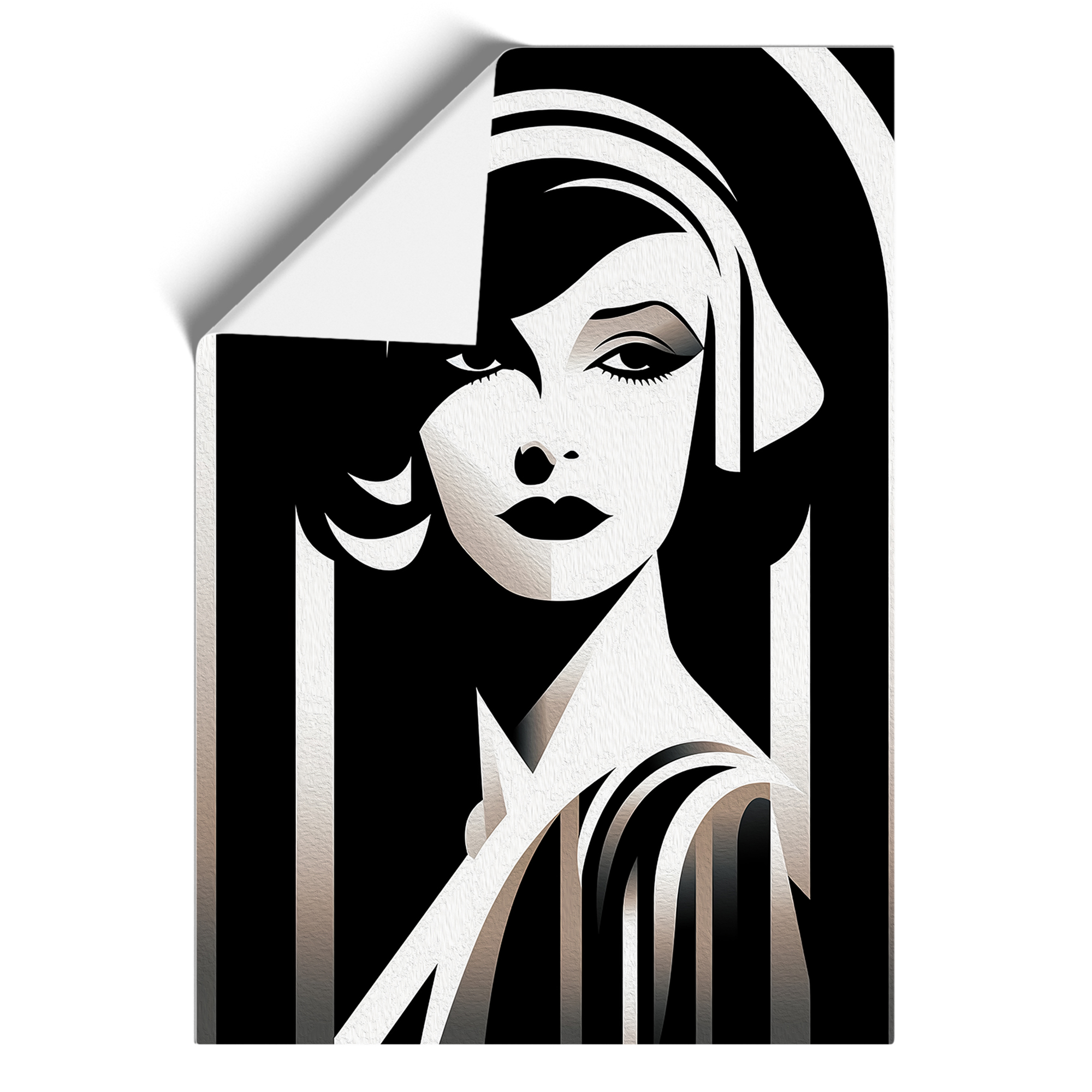 Art Deco Woman Line Wall Art Print Framed Canvas Picture Poster Decor - Picture 8 of 8