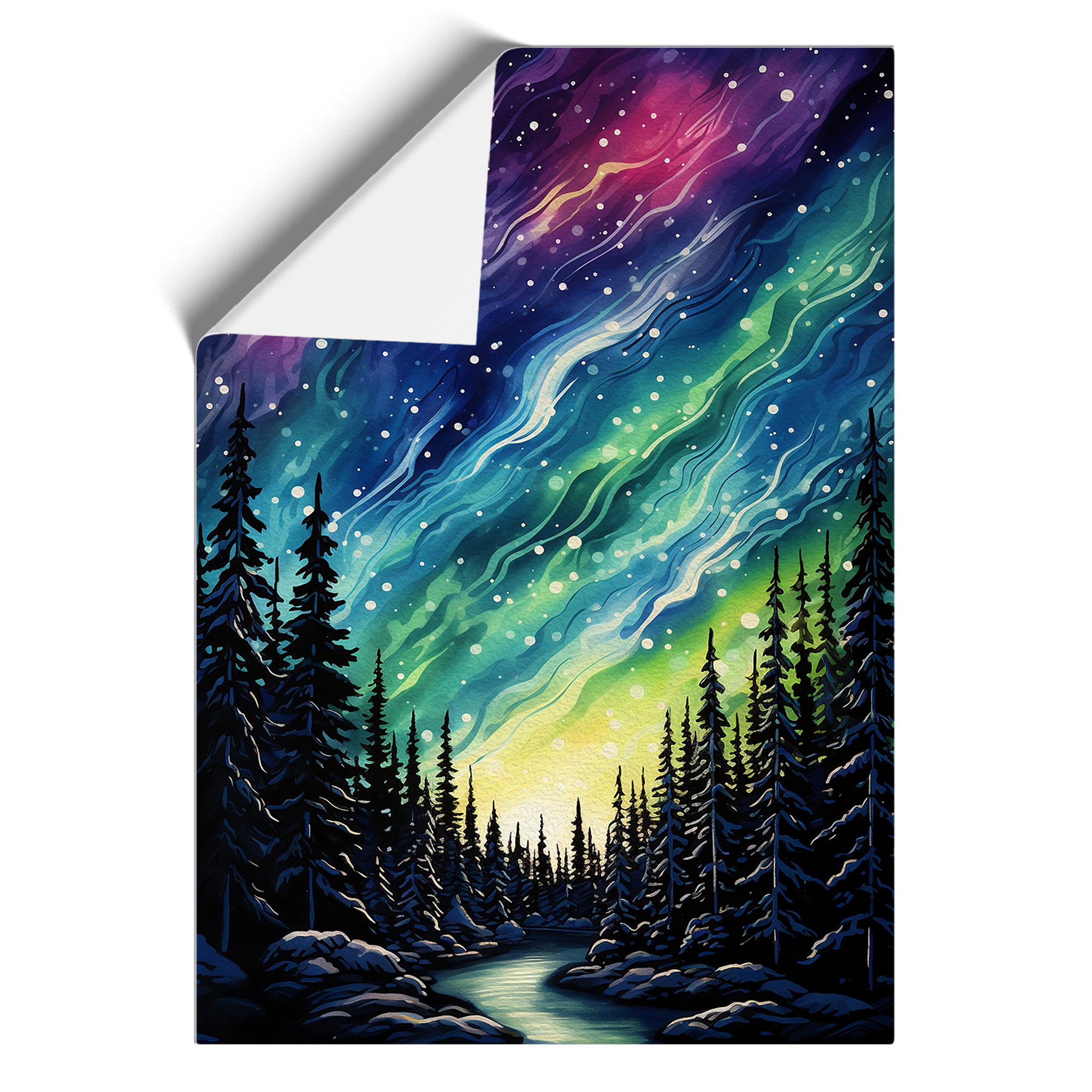 Aurora Borealis Informel No.2 Framed Canvas Wall Art Print Poster Picture - Picture 8 of 8