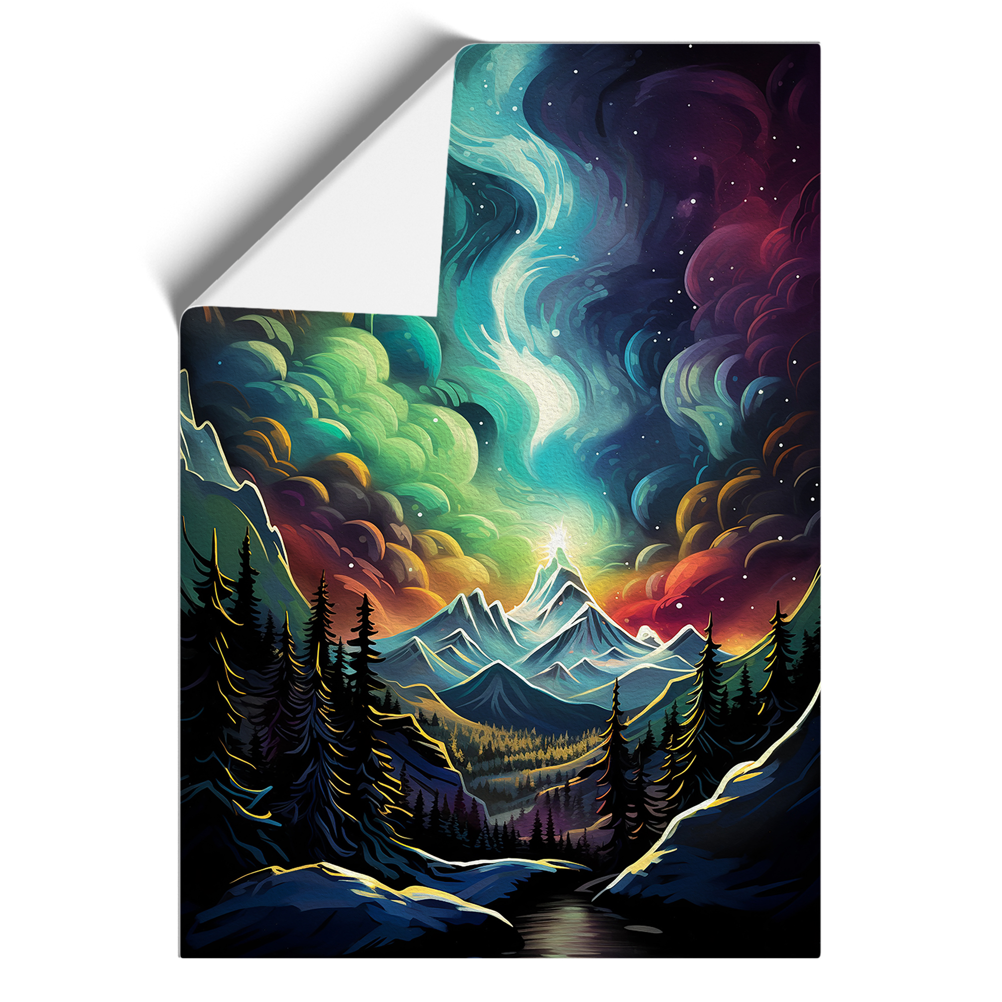 Aurora Borealis Dadaism No.2 Framed Canvas Wall Art Print Poster Picture - Picture 8 of 8
