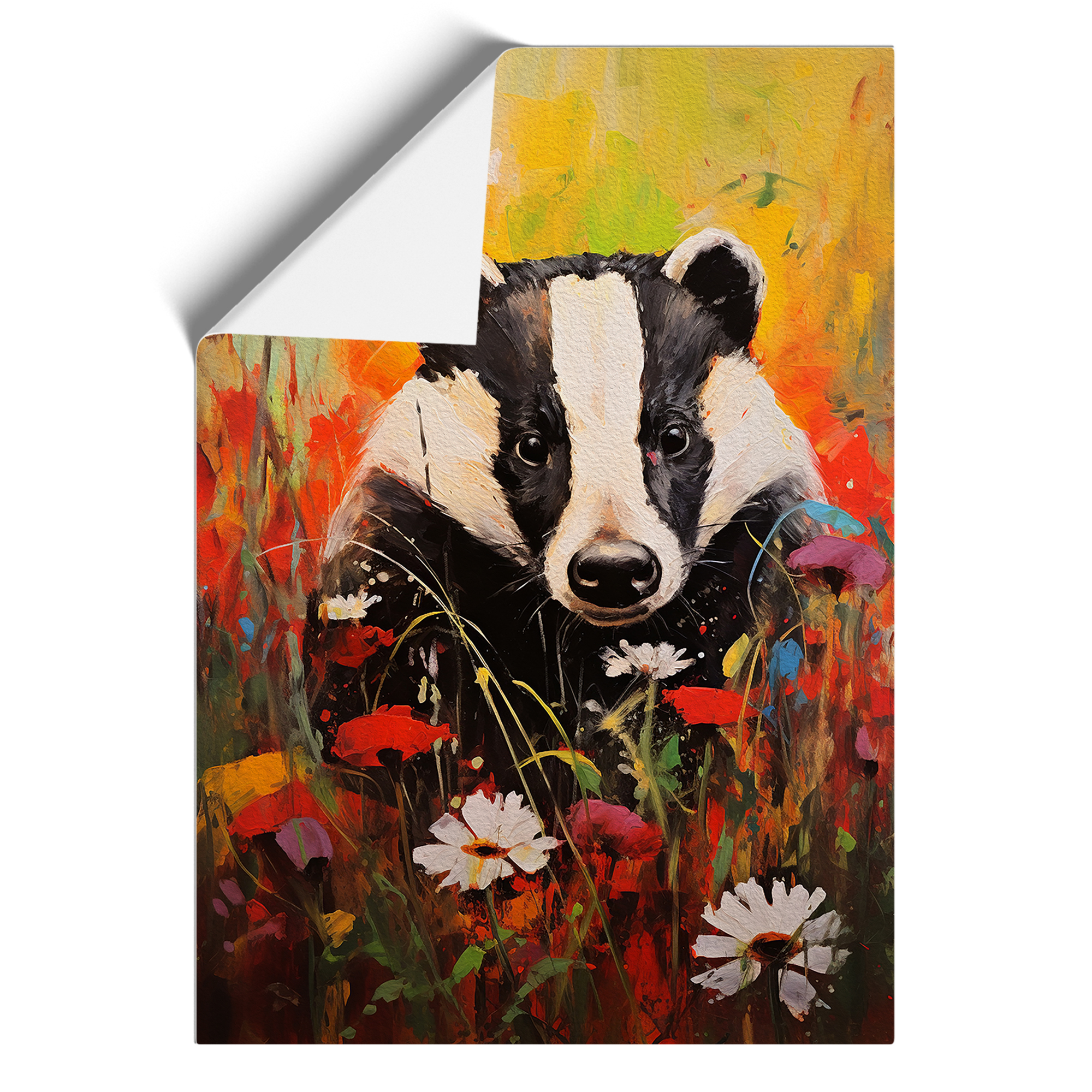 Badger Expressionism No.2 Framed Canvas Wall Art Print Poster Picture - Picture 8 of 8