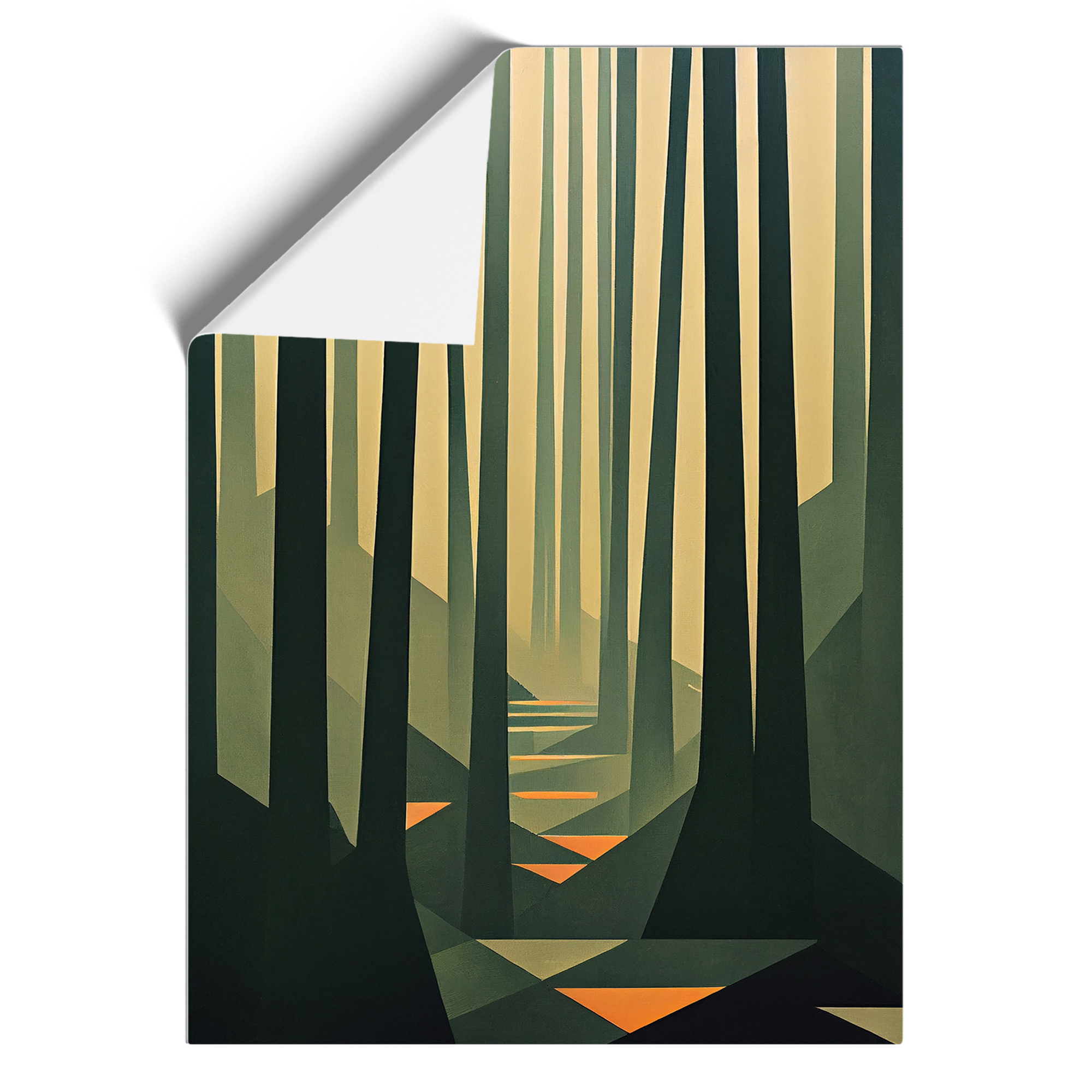 Impresión en bloque Bosque Abstracto No.5 Lienzo Enmarcado Arte de Pared Impresión Póster Imagen - Imagen 8 de 8
