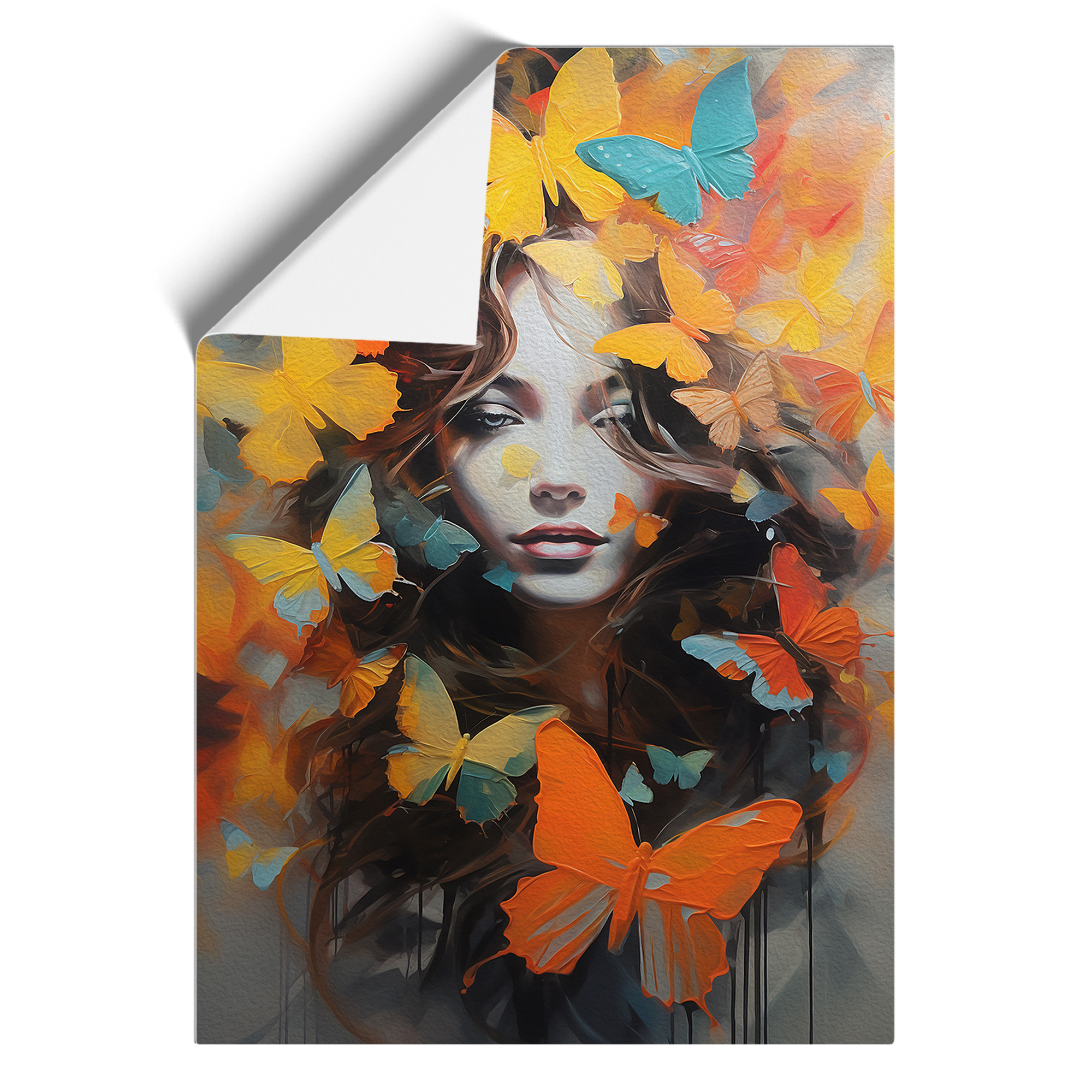 Butterfly Contemporary Framed Canvas Wall Art Print Poster Picture, Home Decor - Picture 8 of 8