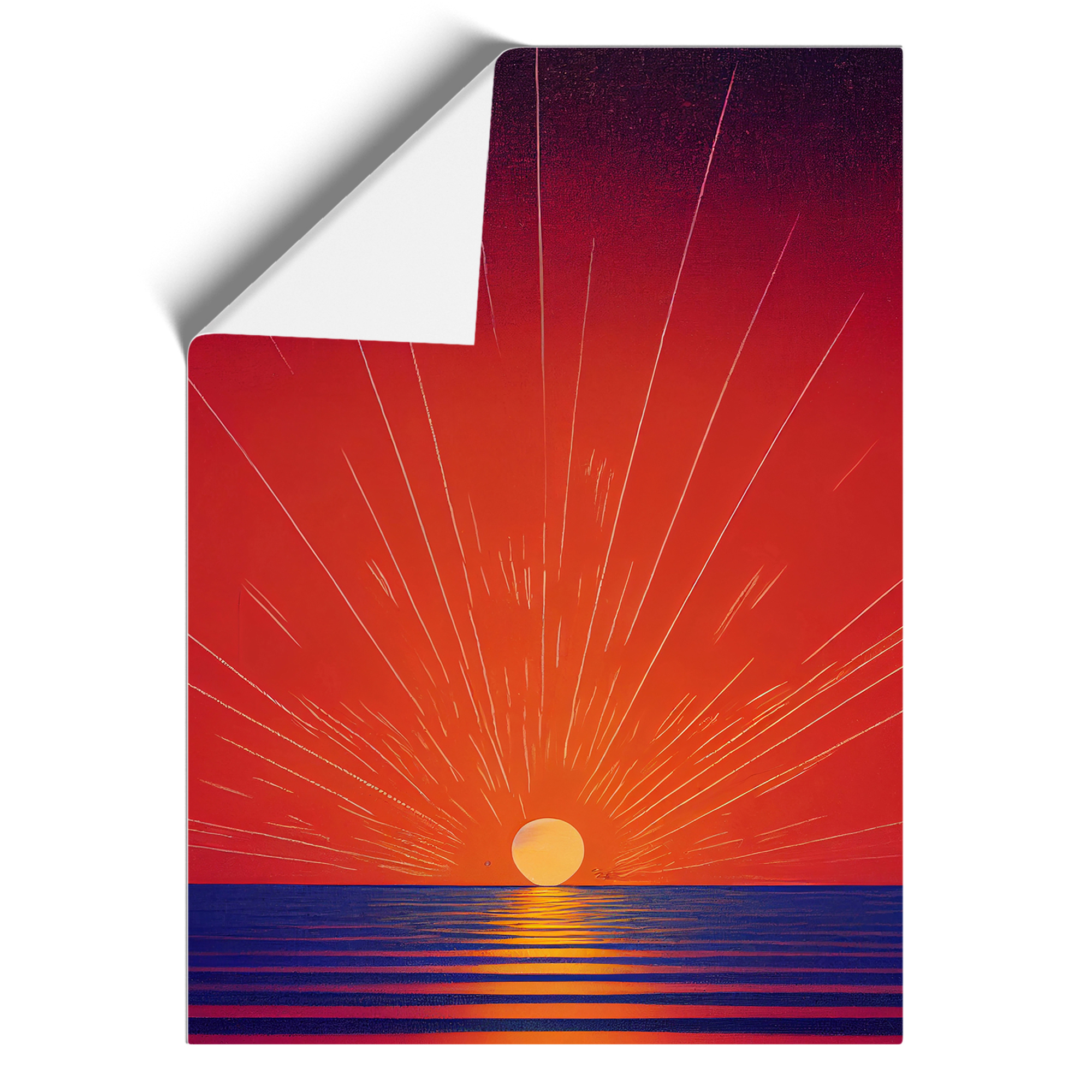 Classic Abstract Ocean Sunset Framed Canvas Wall Art Print Poster Picture - Picture 8 of 8
