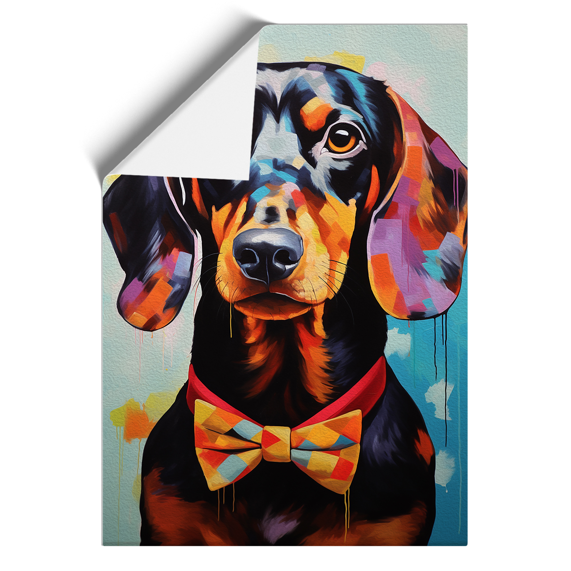 Dachshund Modern Framed Canvas Wall Art Print Poster Picture, Home Decor - Picture 8 of 8