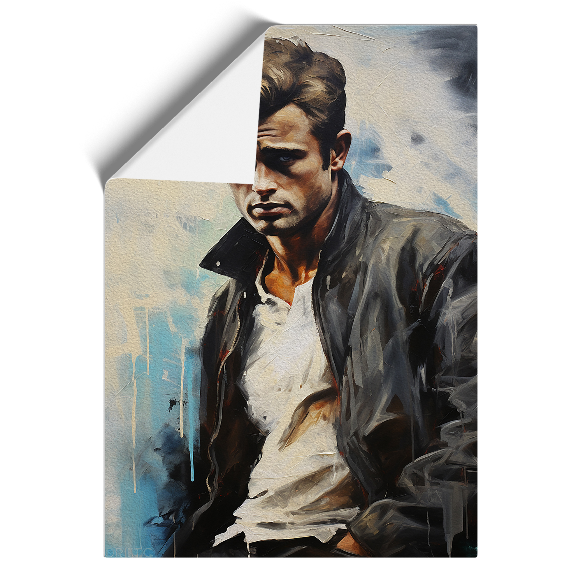 Quadro poster James Dean bordo duro incorniciato tela wall art stampa, decorazione casa - Foto 8 di 8