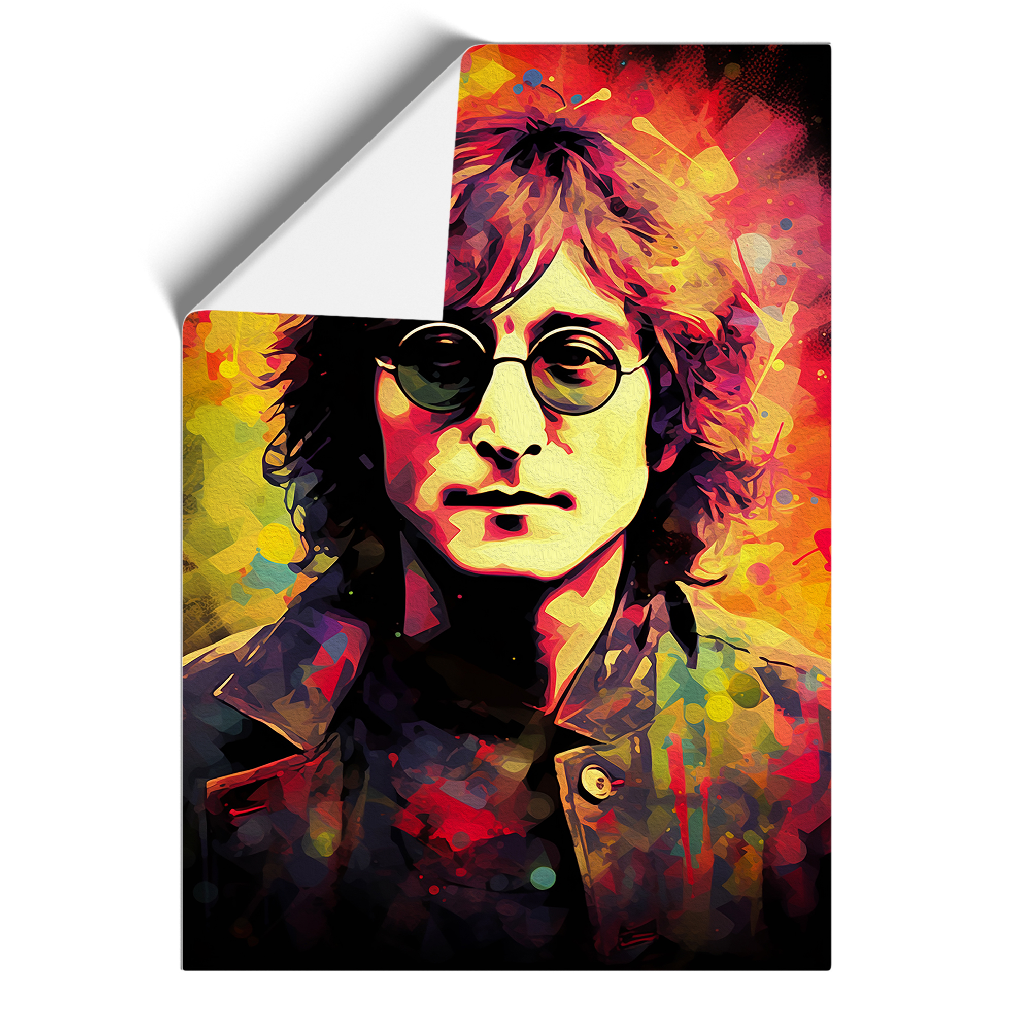 John Lennon Digitaler Wandbilddruck Gerahmte Leinwand Bild Poster Deko - Bild 8 von 8