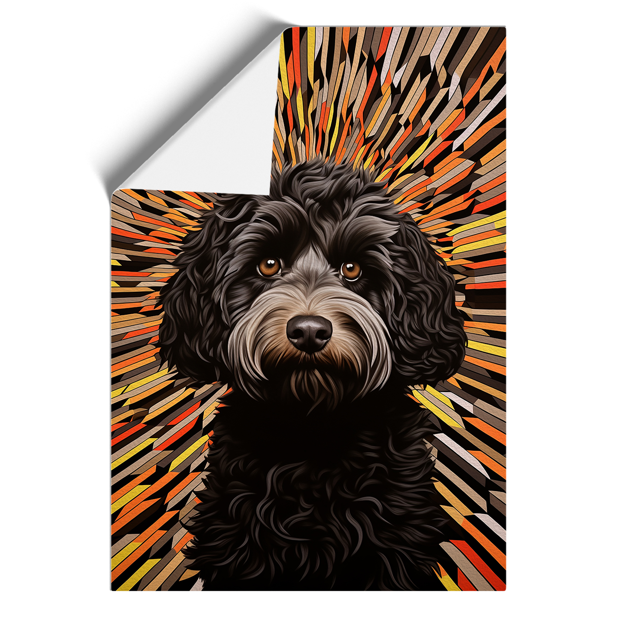 Labradoodle Op No.3 Framed Canvas Wall Art Print Poster Picture, Home Decor - Picture 8 of 8