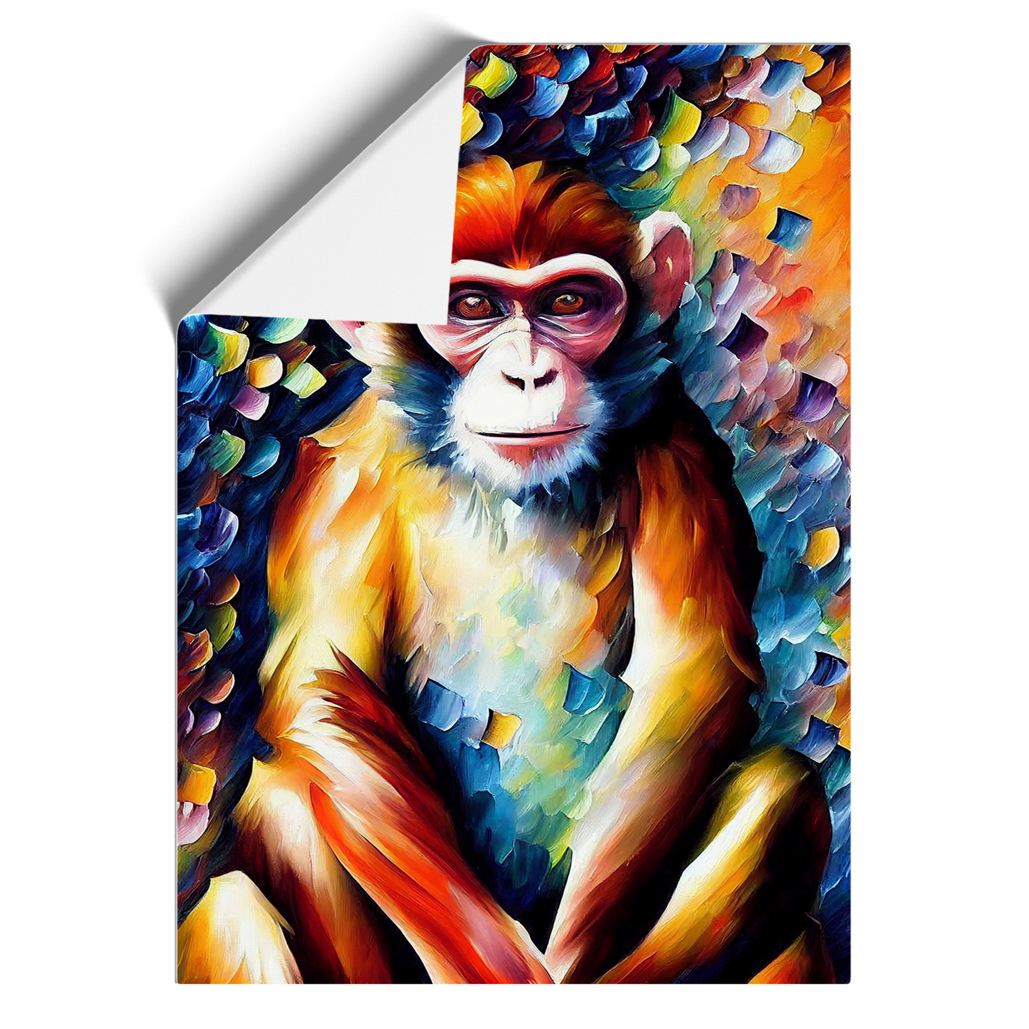 Affenporträt Nr. 2 gerahmte Wandkunst Druck Poster Bild Wohnkultur Gemälde - Bild 8 von 8