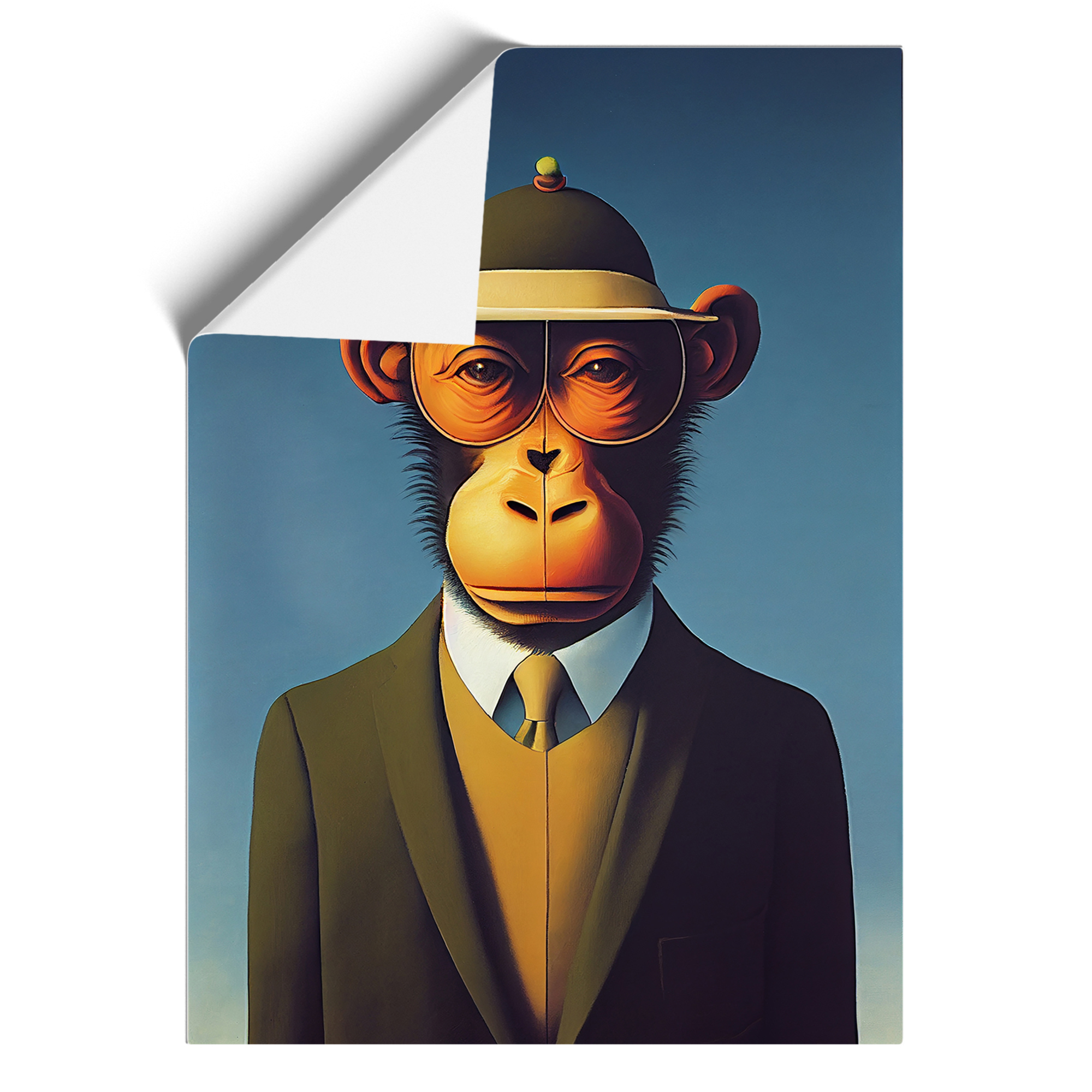 Mr Monkey Framed Canvas Wall Art Print Poster Picture, Home Decor, Ready to Hang - Picture 8 of 8