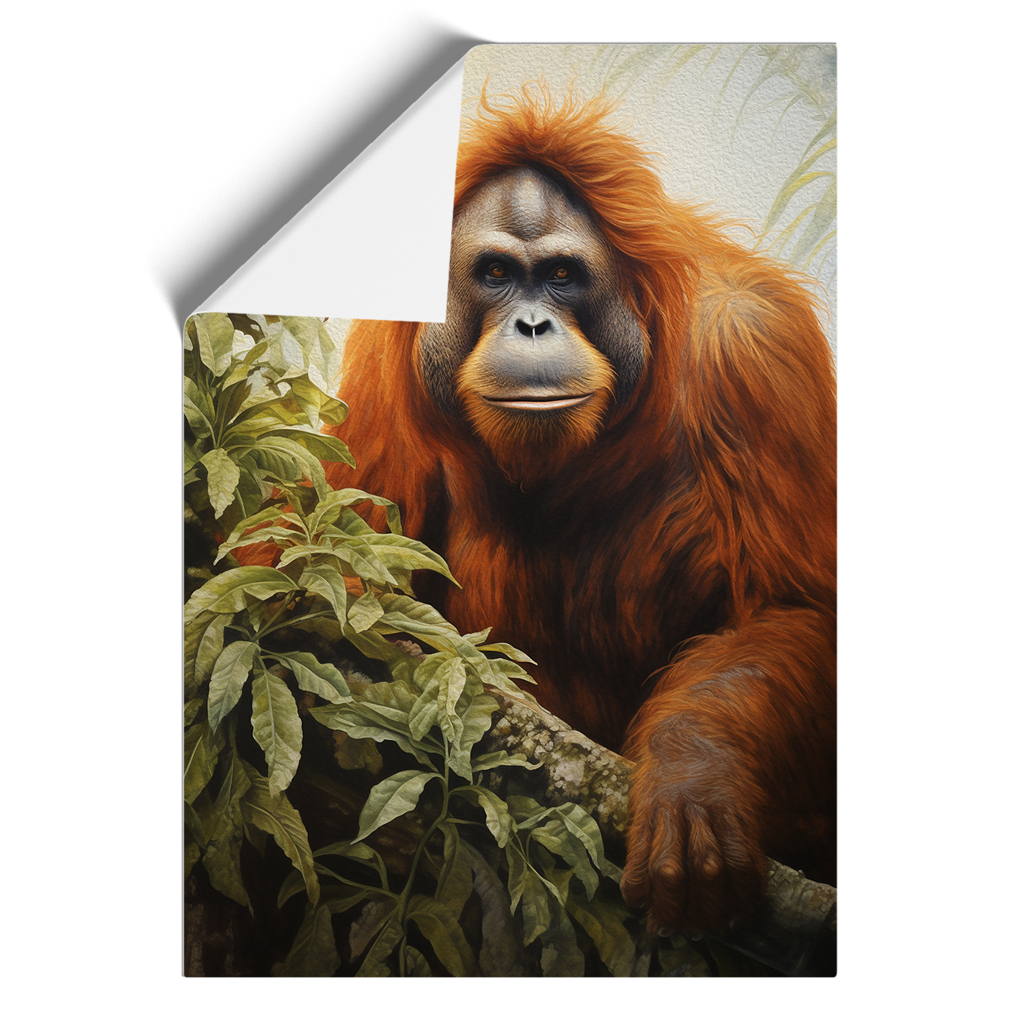 Orangutan Hard Edge Framed Canvas Wall Art Print Poster Picture, Home Decor - Picture 8 of 8