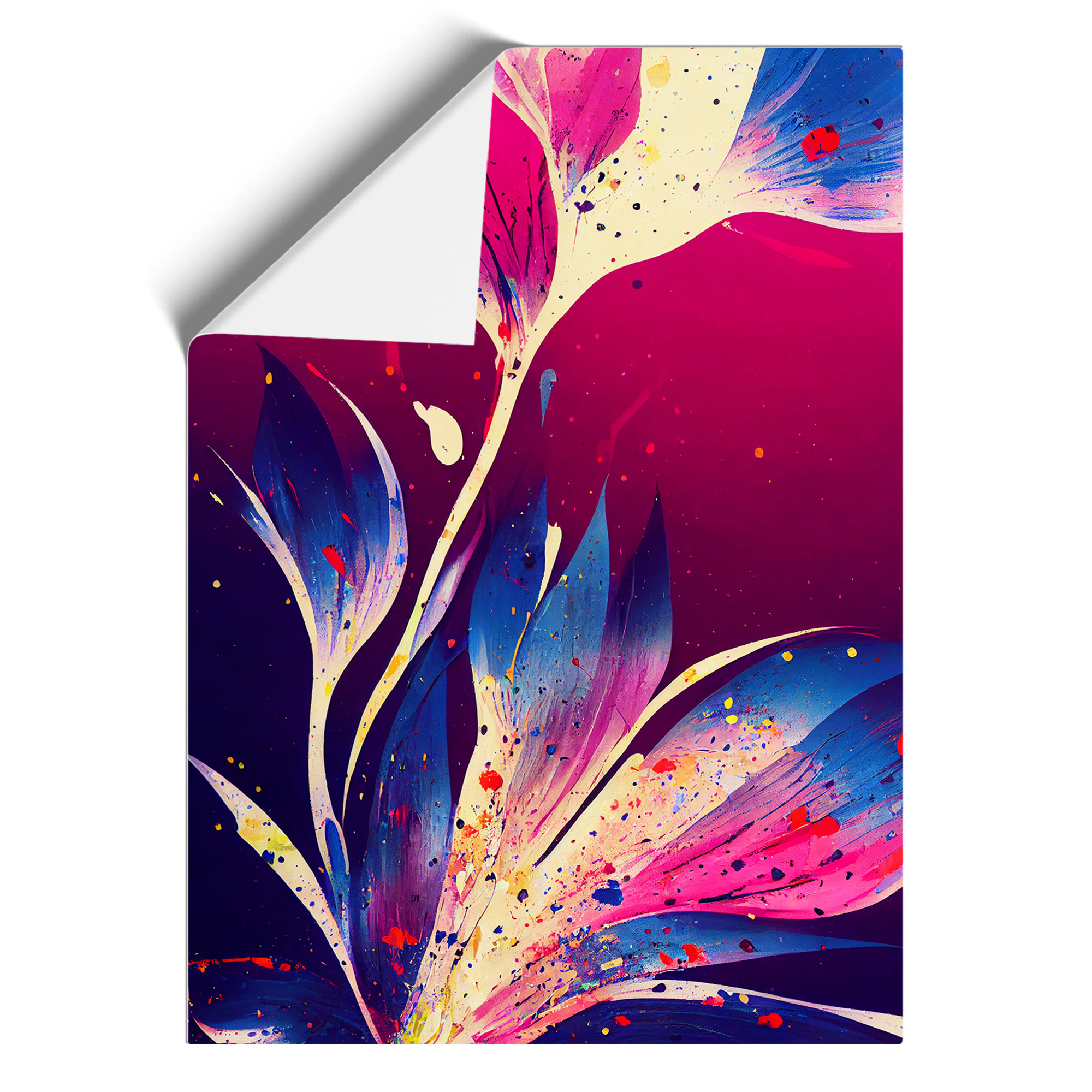 Pintura Splat Flower No.1 Abstracto Arte de Pared Impresión Enmarcado Lienzo Cuadro Póster - Imagen 8 de 8