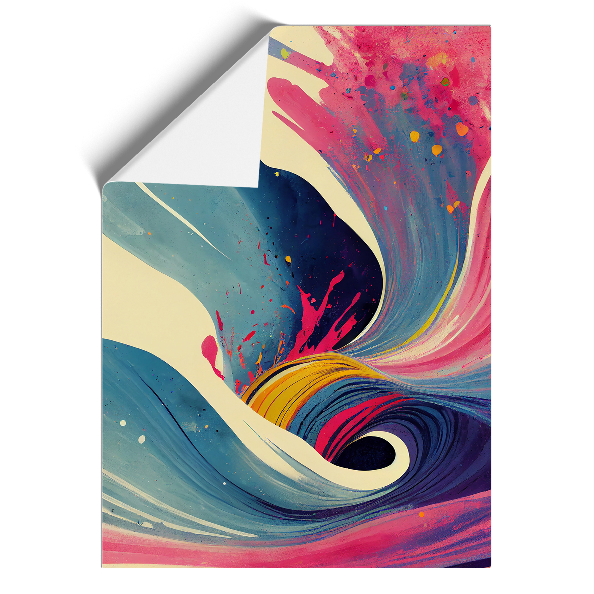 Gemalte Ozeanwelle Nr.2 Abstrakt Gerahmt Leinwand Wandbild Kunstdruck Poster Bild - Bild 8 von 8