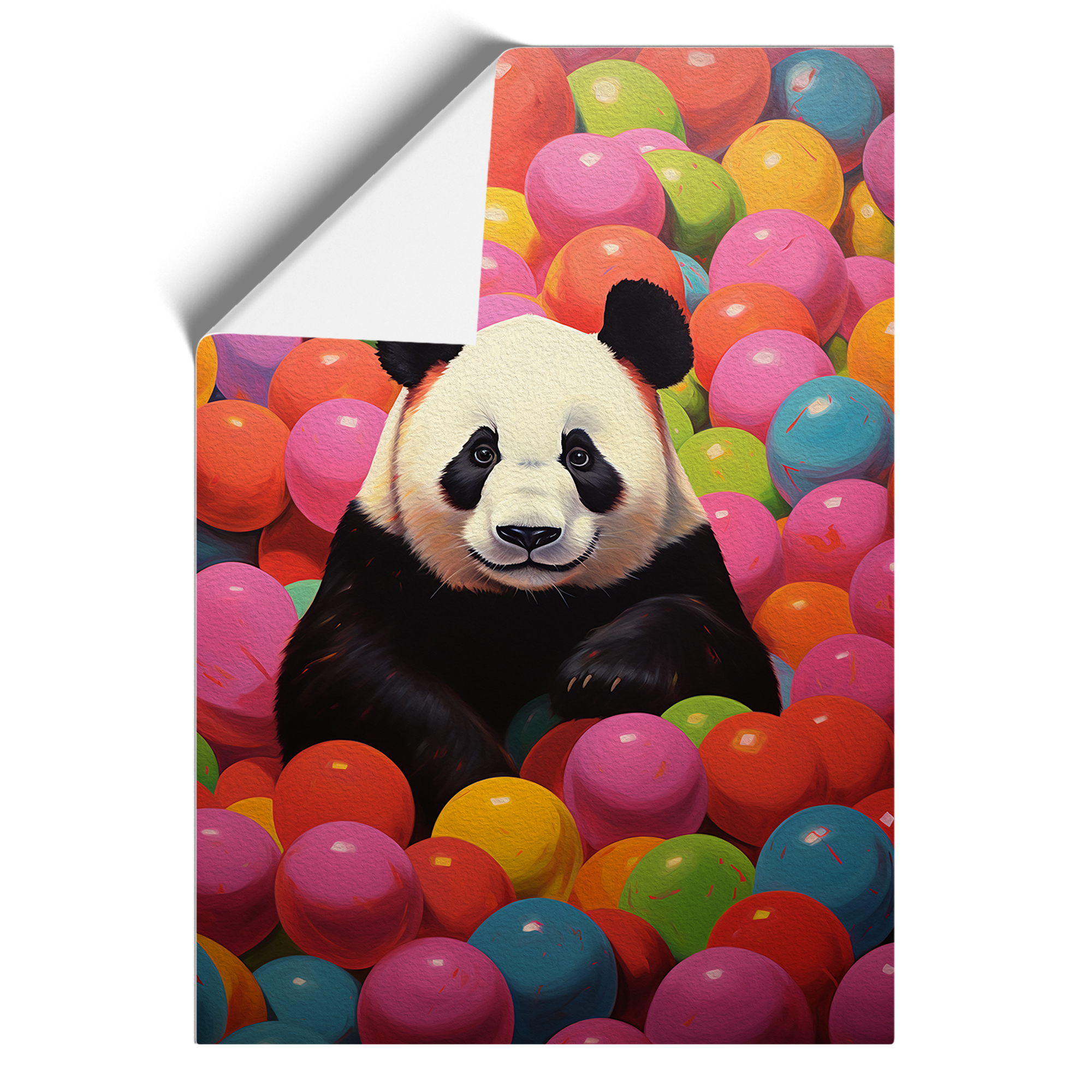 Panda Colour Field Framed Canvas Wall Art Print Poster Picture, Home Decor - Picture 8 of 8