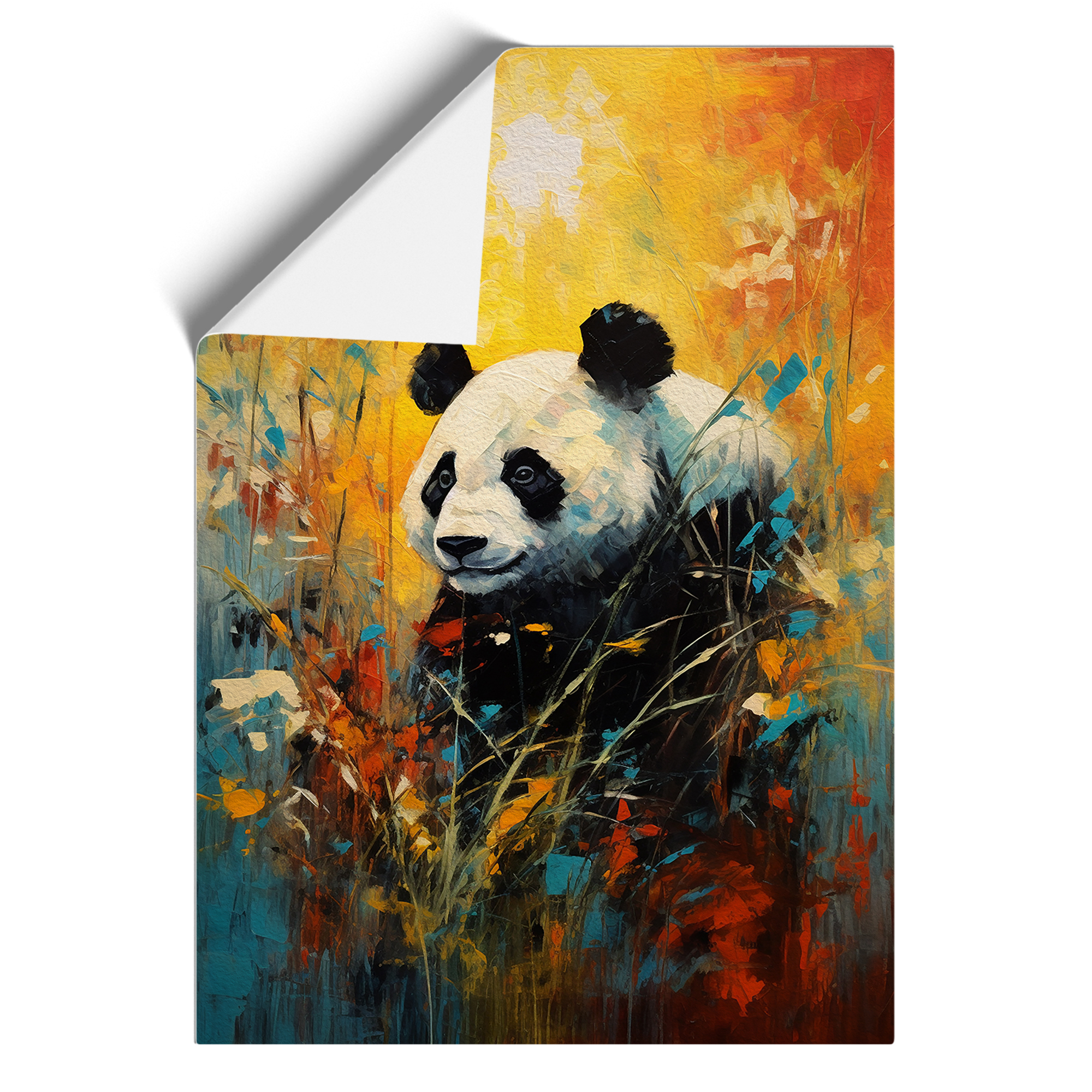 Panda Expressionism Framed Canvas Wall Art Print Poster Picture, Home Decor - Picture 8 of 8