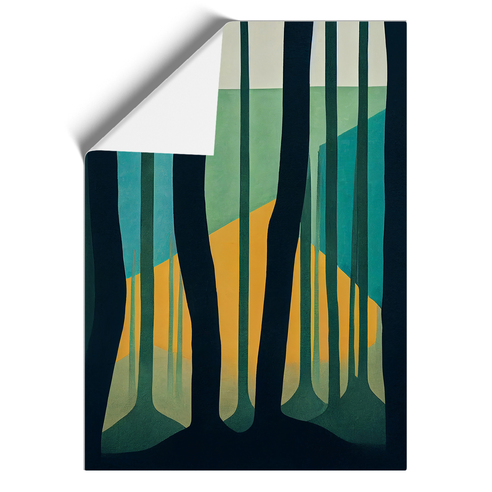 Powerful Forest Abstract Framed Canvas Wall Art Print Poster Picture, Home Decor - Foto 8 di 8