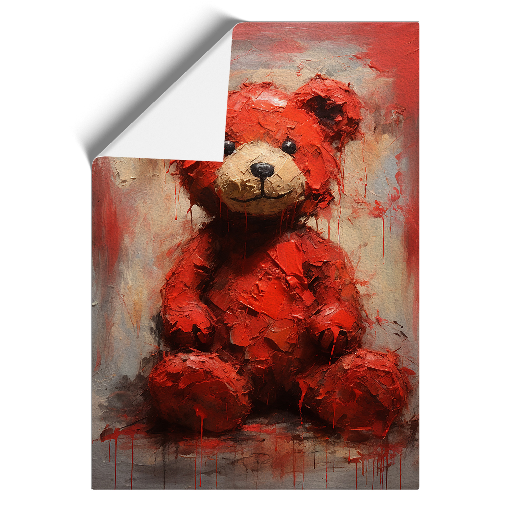 Teddy Bear Gestural No.2 Framed Canvas Wall Art Print Poster Picture, Home Decor - Picture 8 of 8