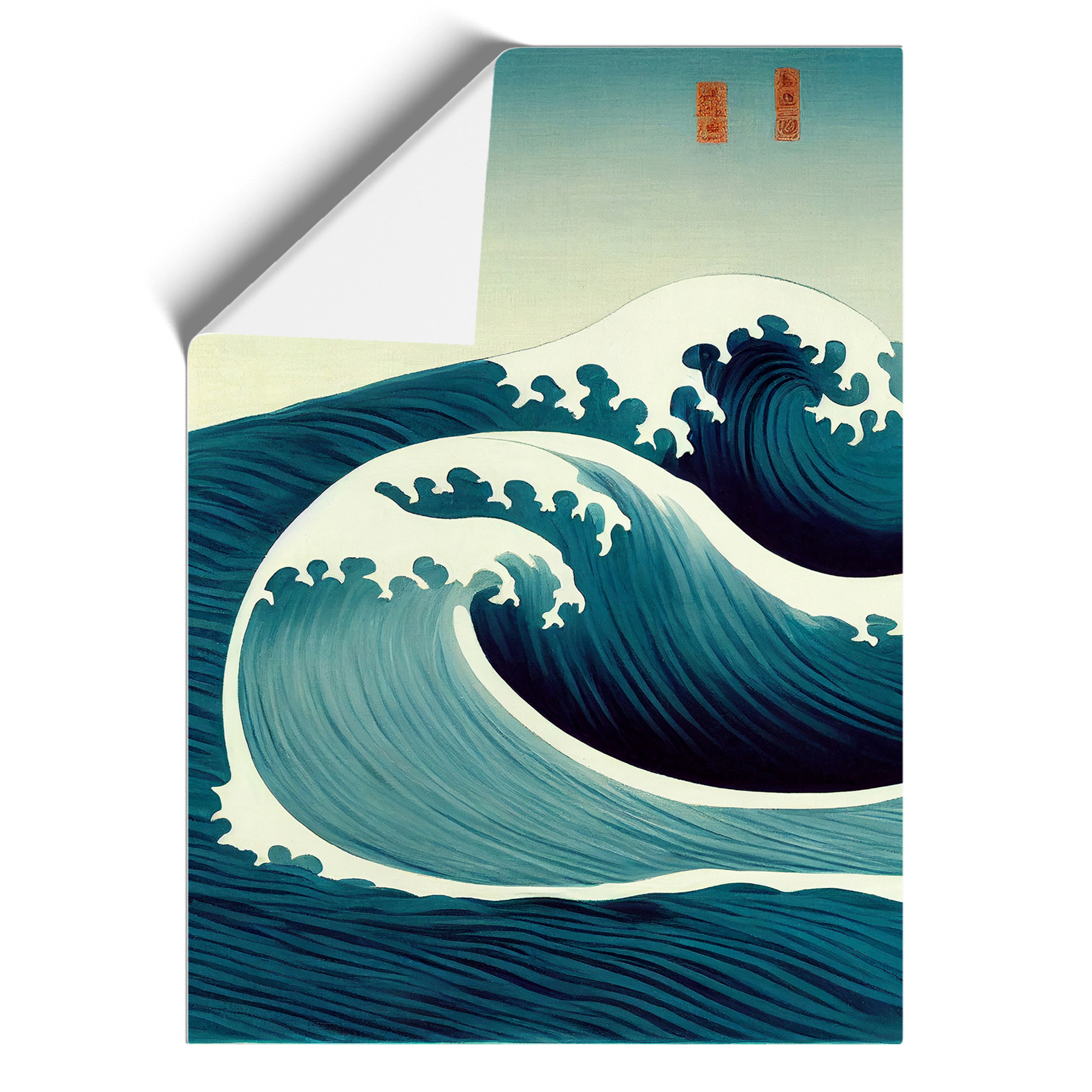 Cuadro póster impresión arte pared lienzo tradicional japonés onda n.º 1 - Imagen 8 de 8