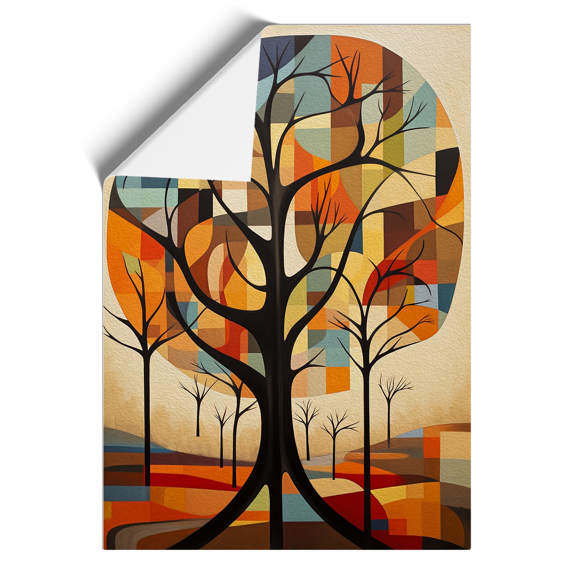 Tree Constructivism No.2 Framed Canvas Wall Art Print Poster Picture, Home Decor - Picture 8 of 8