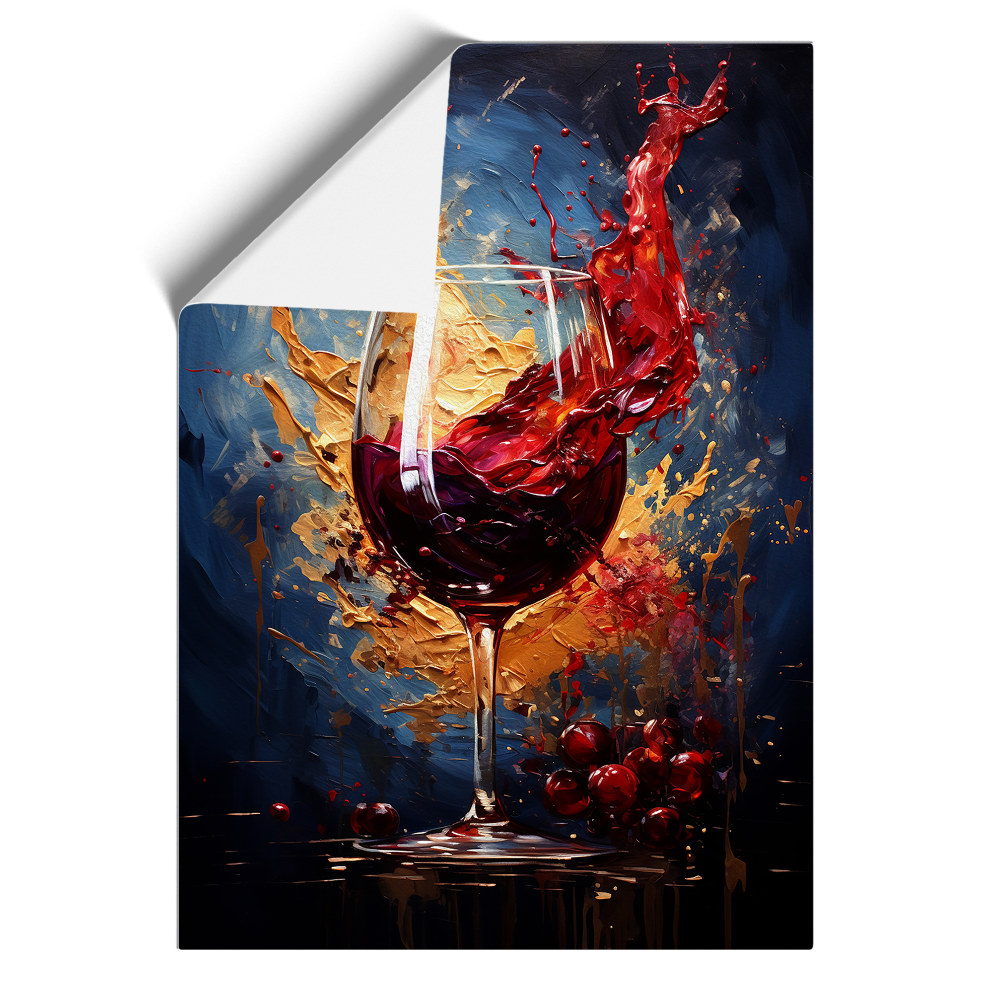 Wine Abstract Framed Canvas Wall Art Print Poster Picture, Home Decor - Picture 8 of 8