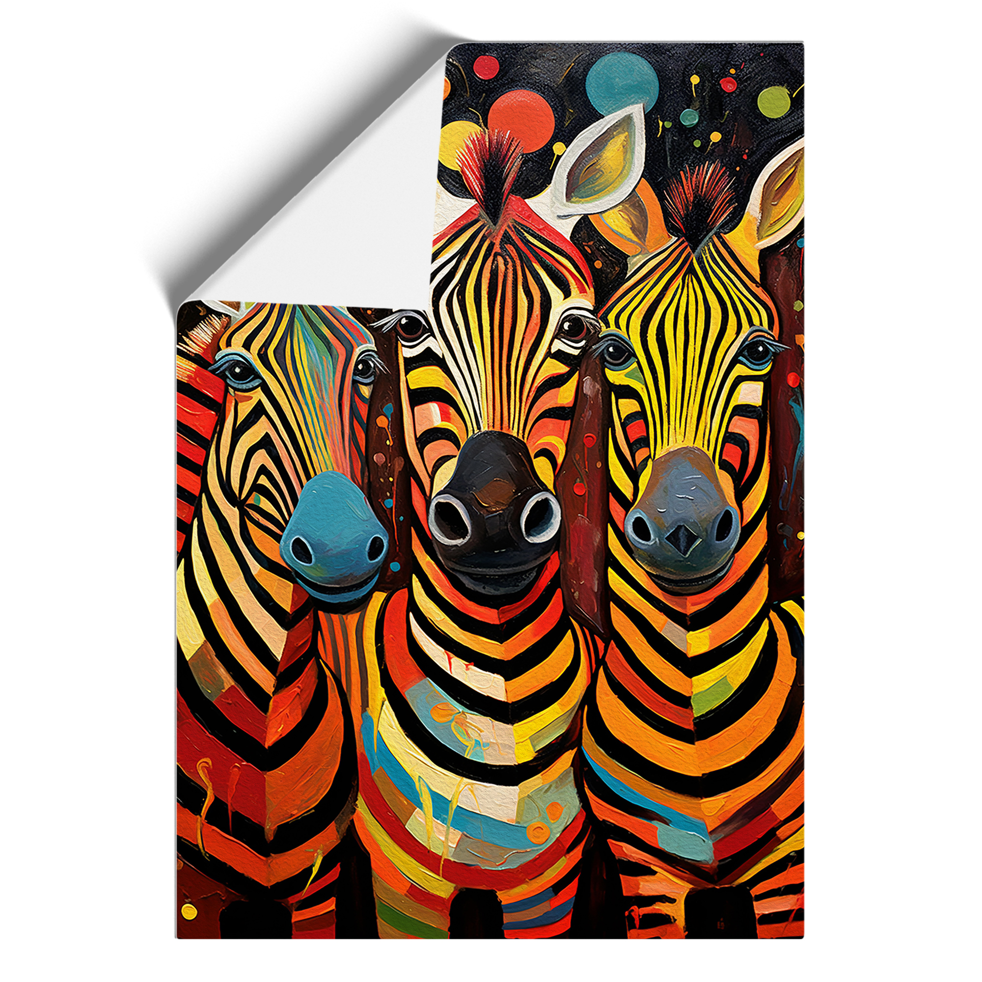 Zebra Expressionism No.2 Framed Canvas Wall Art Print Poster Picture, Home Decor - Picture 8 of 8