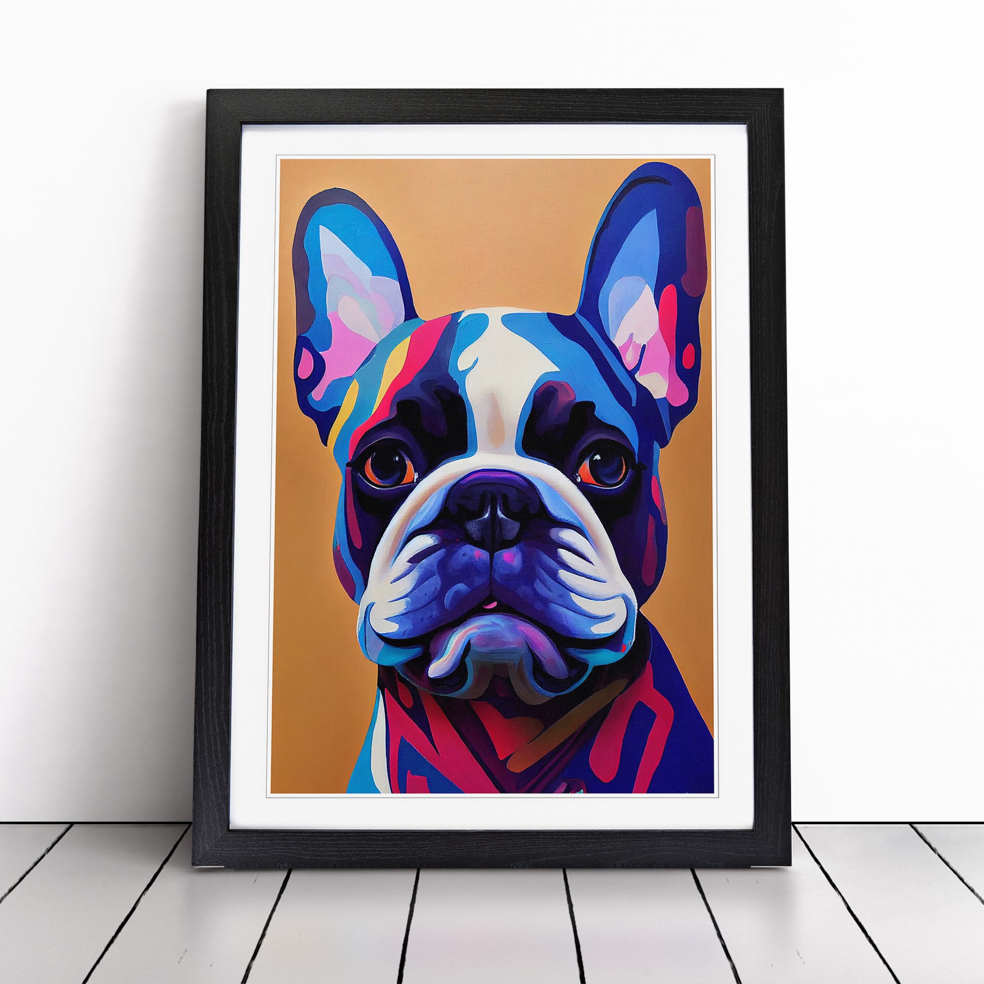 Abstract store bulldog painting