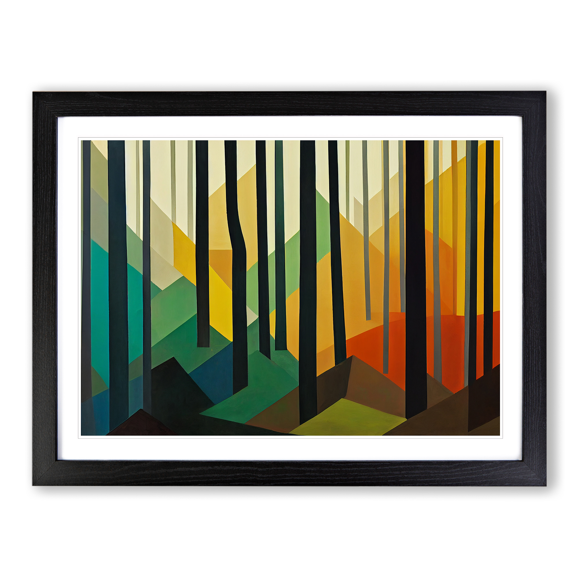 Extraordinary Abstract Forest Wall Art Print Framed Canvas Picture Poster Decor-image
