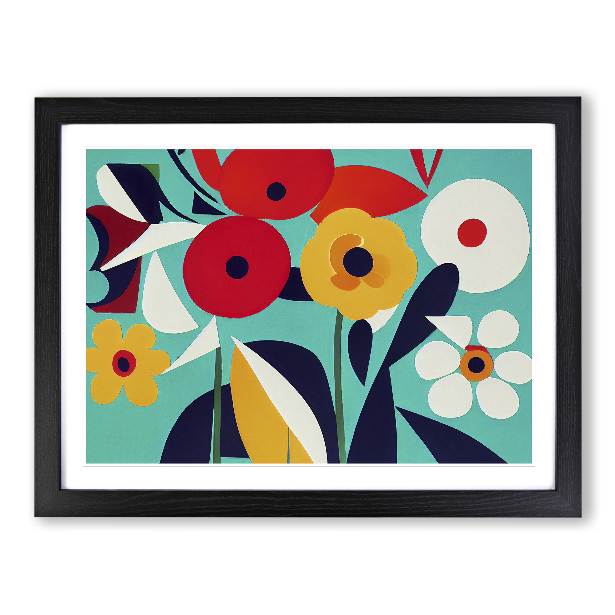 Inspiring Abstract Flowers Framed Canvas Wall Art Print Poster Picture - Picture 5 of 8