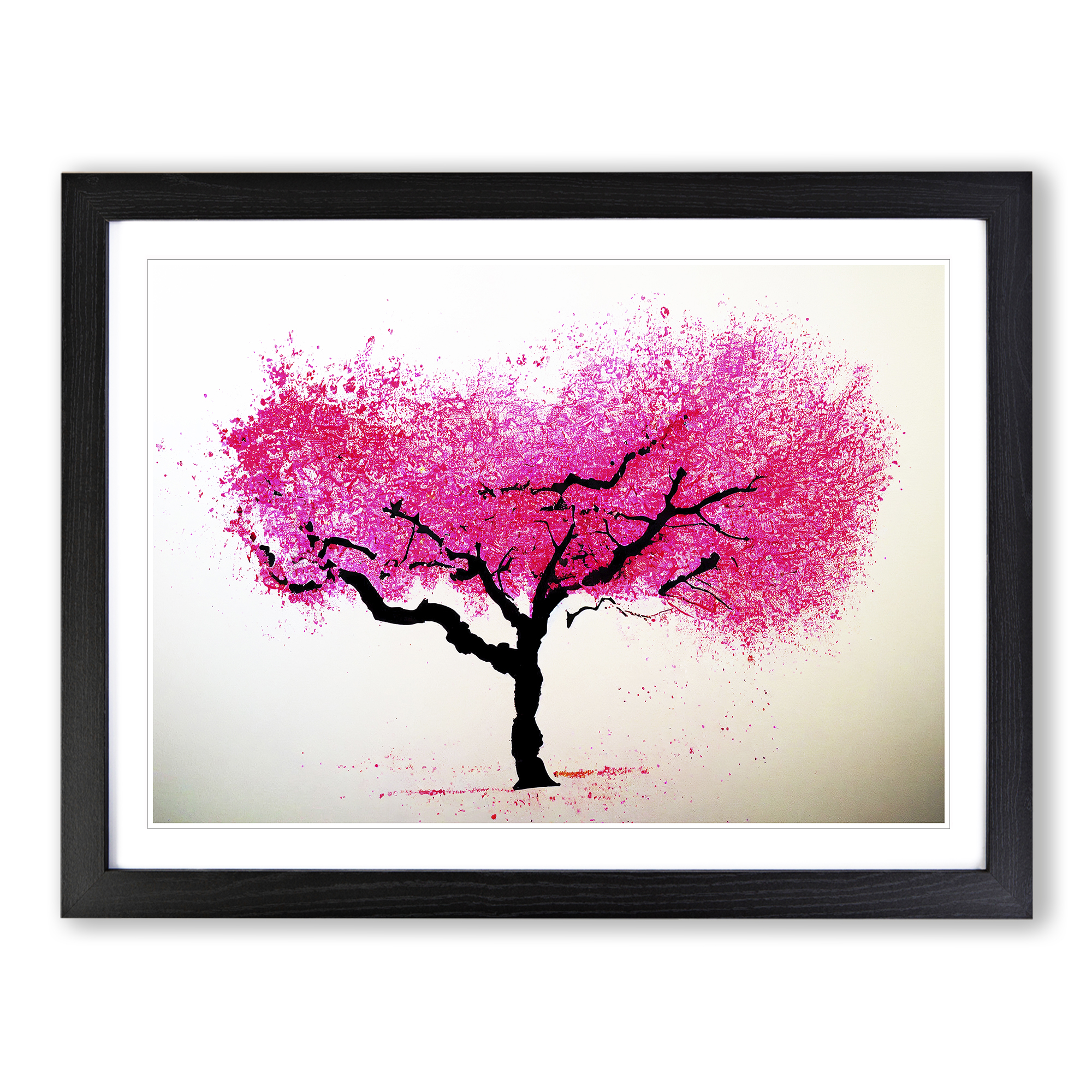 Inspiring Cherry Blossom Tree Abstract Framed Canvas Wall Art Print Picture - Picture 5 of 8
