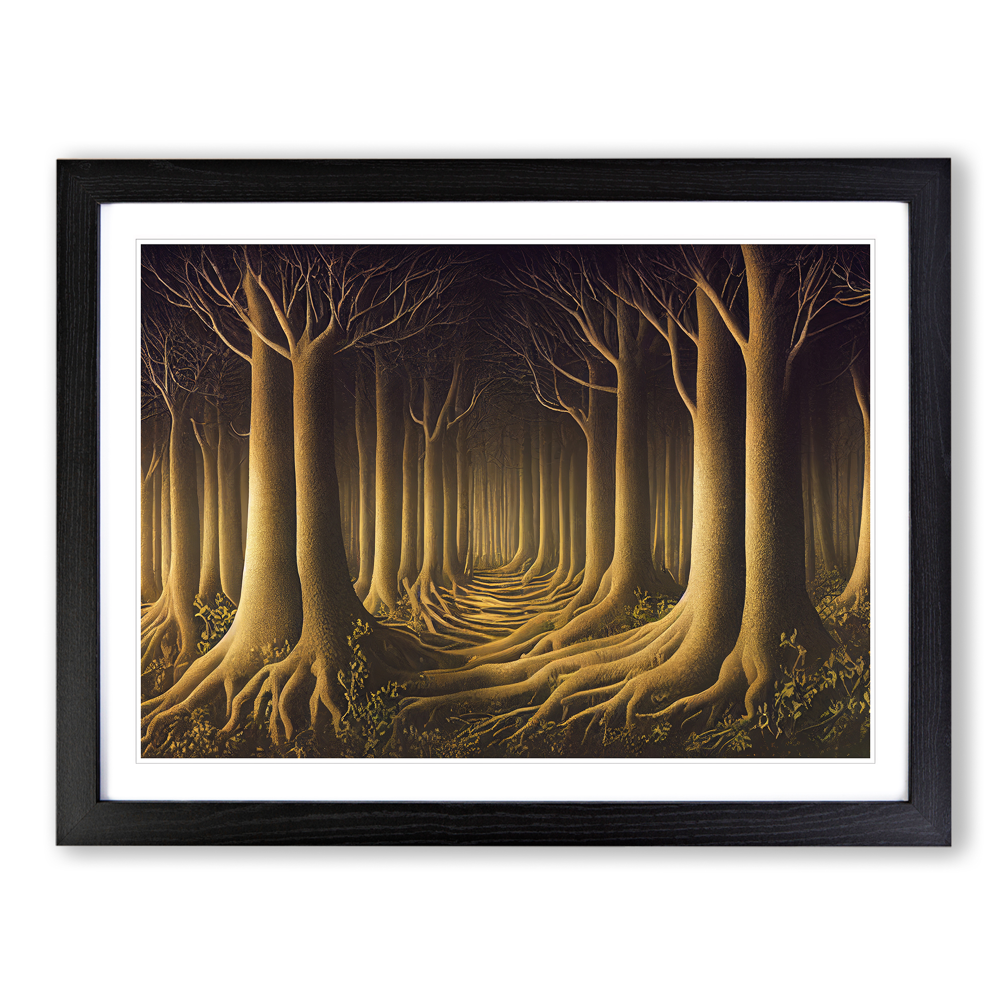 Süßer Wald Wandbild Kunstdruck gerahmt Leinwand Bild Poster Deko Wohnzimmer - Bild 5 von 8
