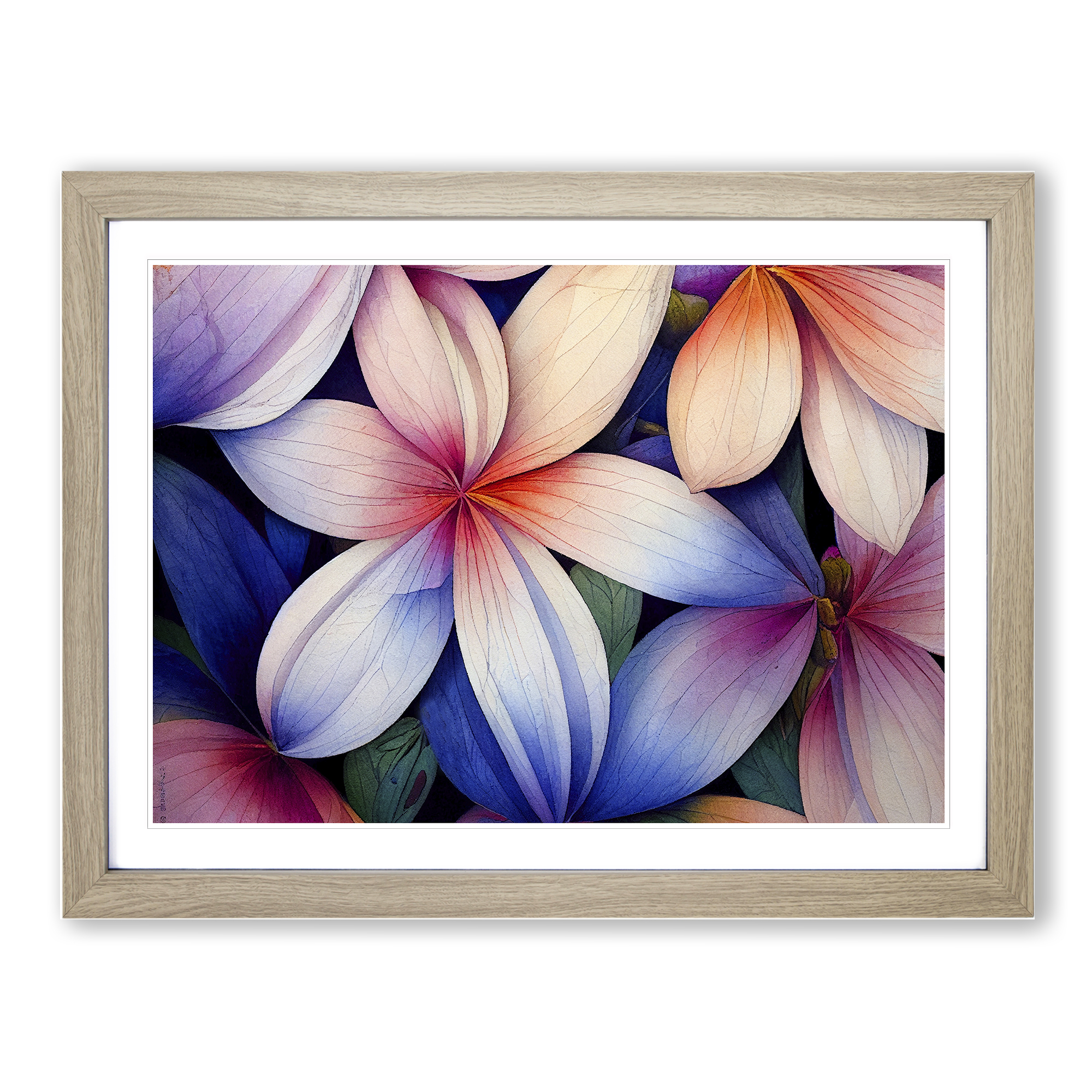 Bright Flowers Wall Art Print Framed Canvas Picture Poster Decor Living Room