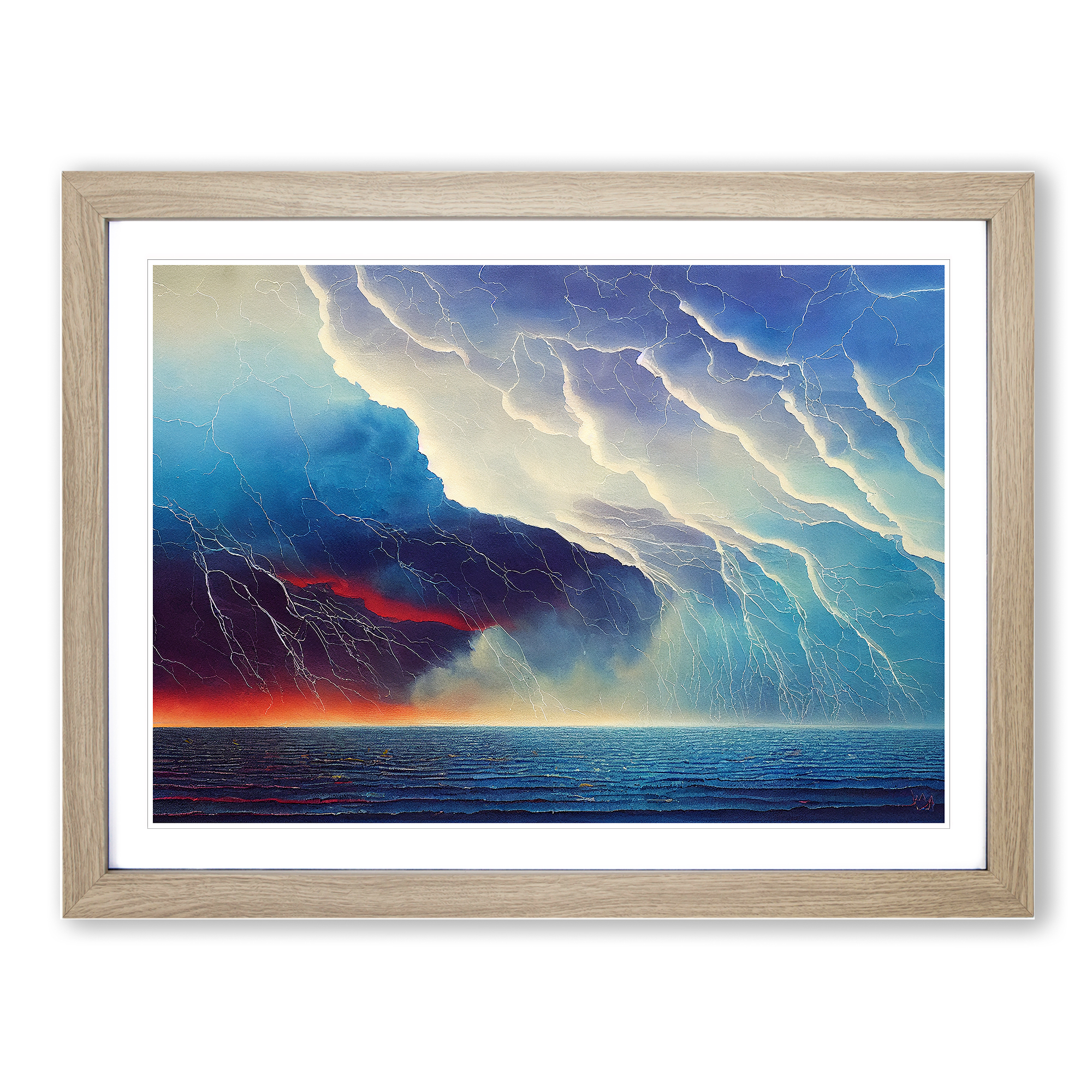 Compelling Thunderstorm Framed Canvas Wall Art Print Poster Picture, Home Decor - Picture 6 of 8