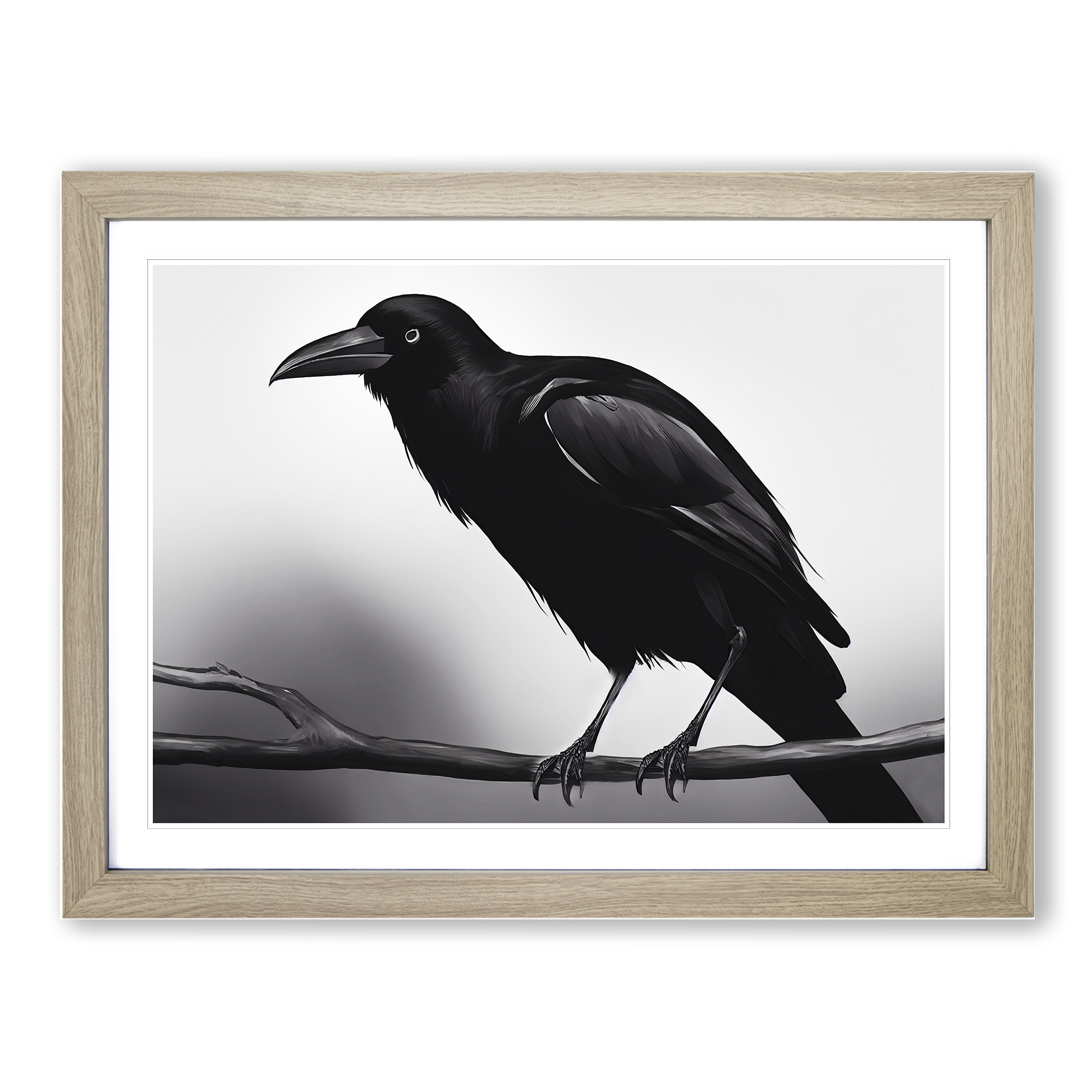 Crow Frame Cosmopolitan Crow Bird Wall Art Print Framed Canvas Picture Poster ...