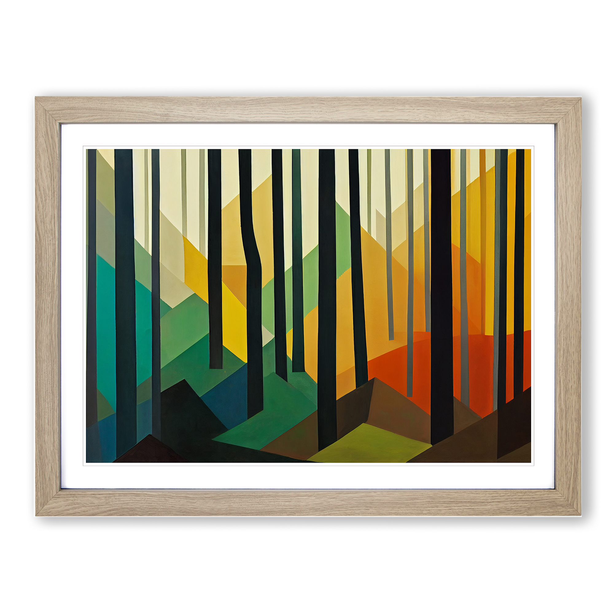 Extraordinary Abstract Forest Wall Art Print Framed Canvas Picture Poster Decor-image