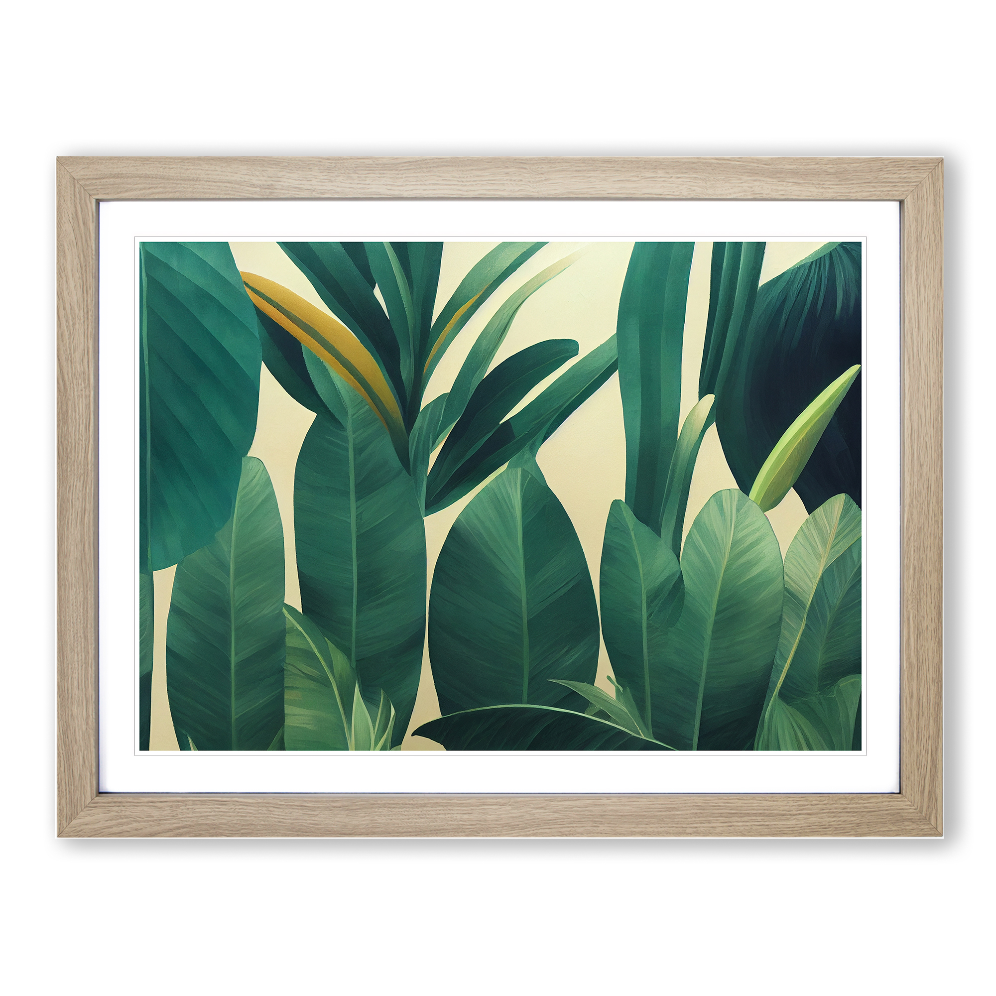 Harmonische tropische Blätter Wandbild Kunstdruck gerahmt Leinwand Bild Poster Deko - Bild 6 von 8